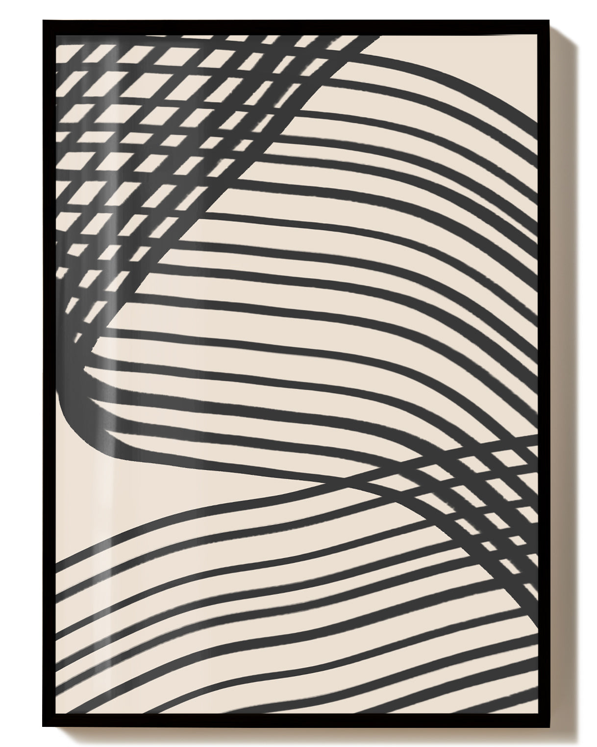 Geometrische Wellen Poster – Geometrische Wellenlinien