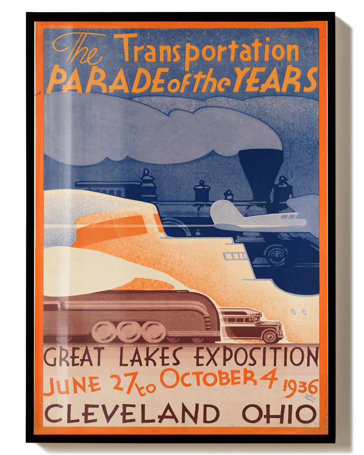 Vintage Cleveland Ohio Poster 1936 – Great Lakes Exposition Poster – FineArt Wandbild, moderne Kunst & Fine Art Print von Spawnd, handgefertigt & Made in Germany