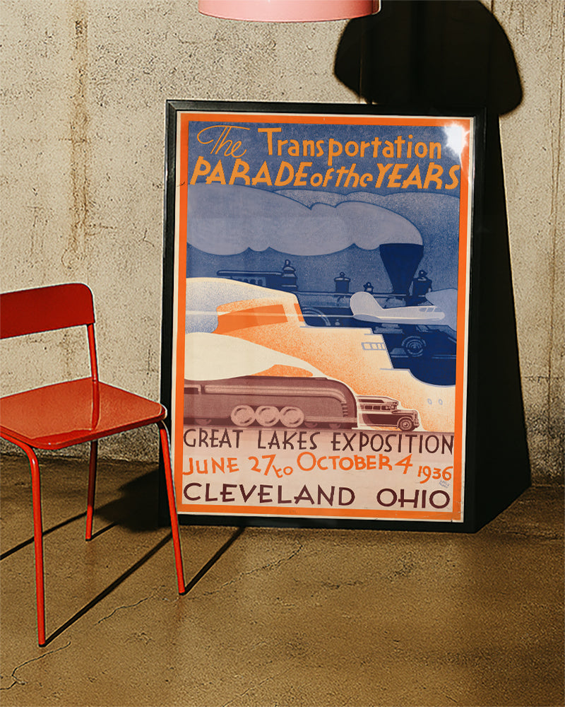 Vintage Cleveland Ohio Poster 1936 – Great Lakes Exposition Poster – FineArt Wandbild, moderne Kunst & Fine Art Print von Spawnd, handgefertigt & Made in Germany