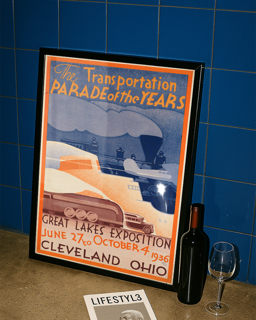 Vintage Cleveland Ohio Poster 1936 – Great Lakes Exposition Poster – FineArt Wandbild, moderne Kunst & Fine Art Print von Spawnd, handgefertigt & Made in Germany