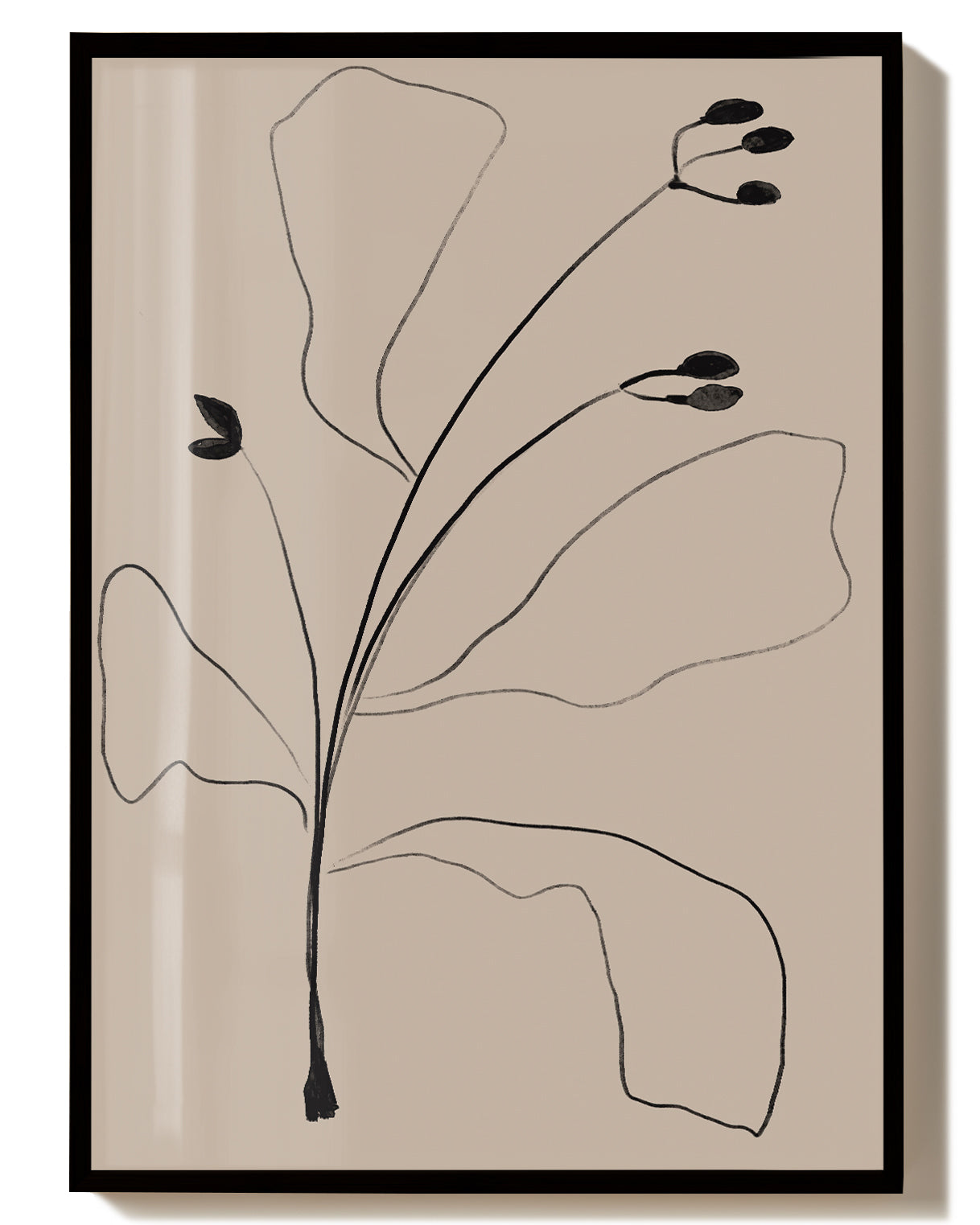 Minimal Botanische Blätter Poster – Minimal Botanic Leaves