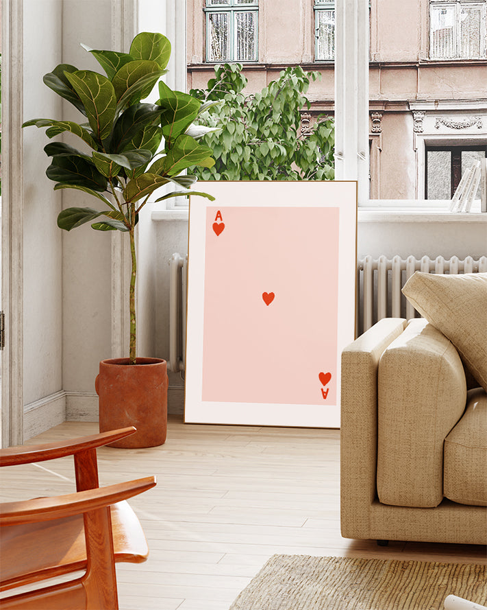 Minimalistisches Herz Poster modern – Minimal Dot