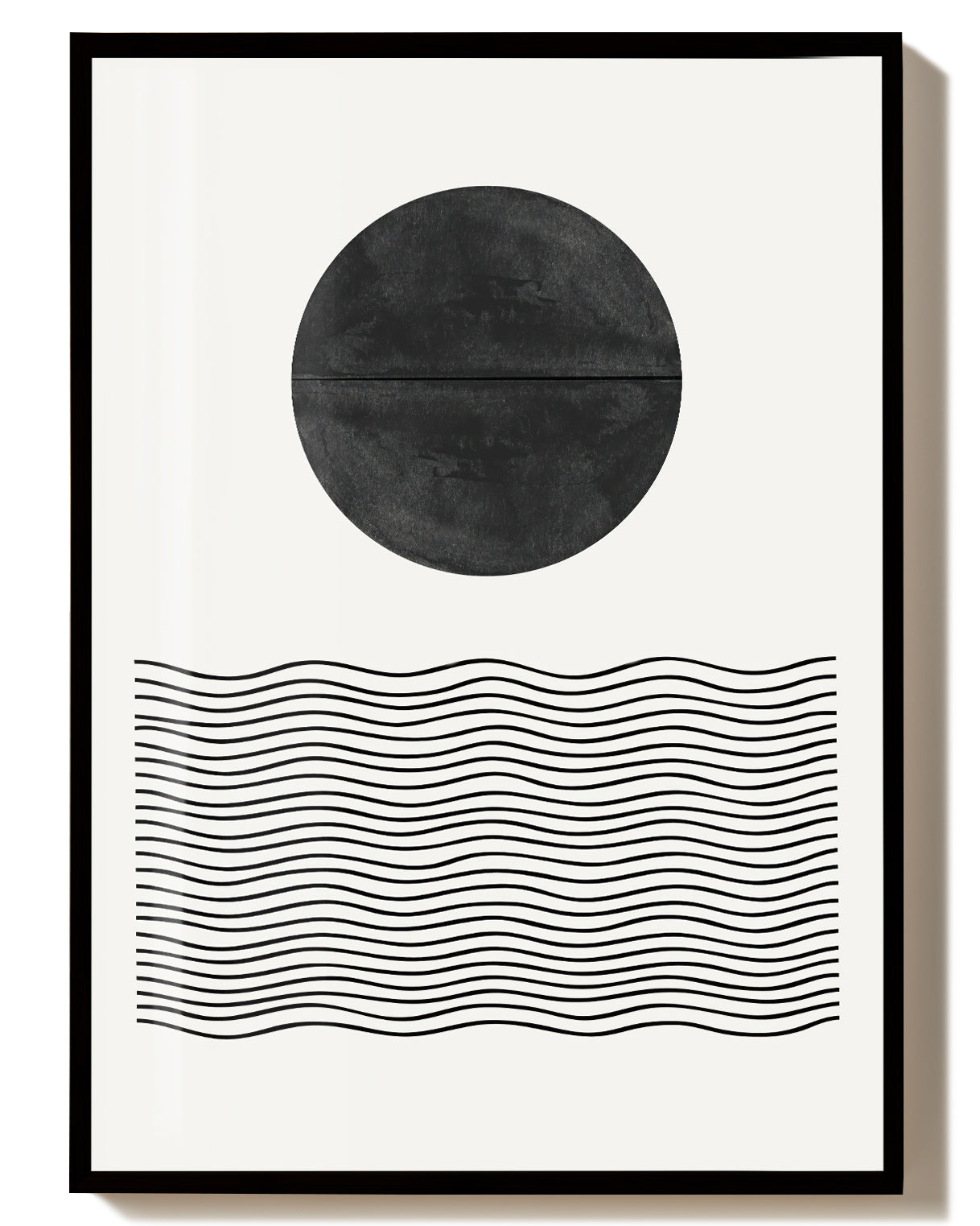 Mond über Wellen Poster – Moon Over Waves
