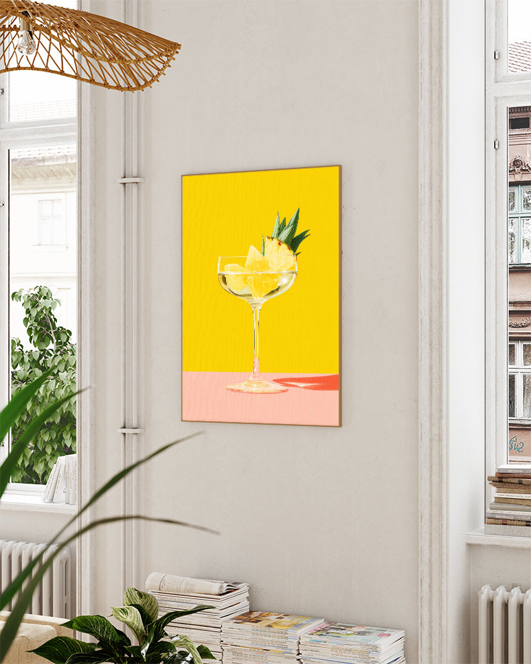 Tropisches Cocktail Poster – Pineapple Cocktail