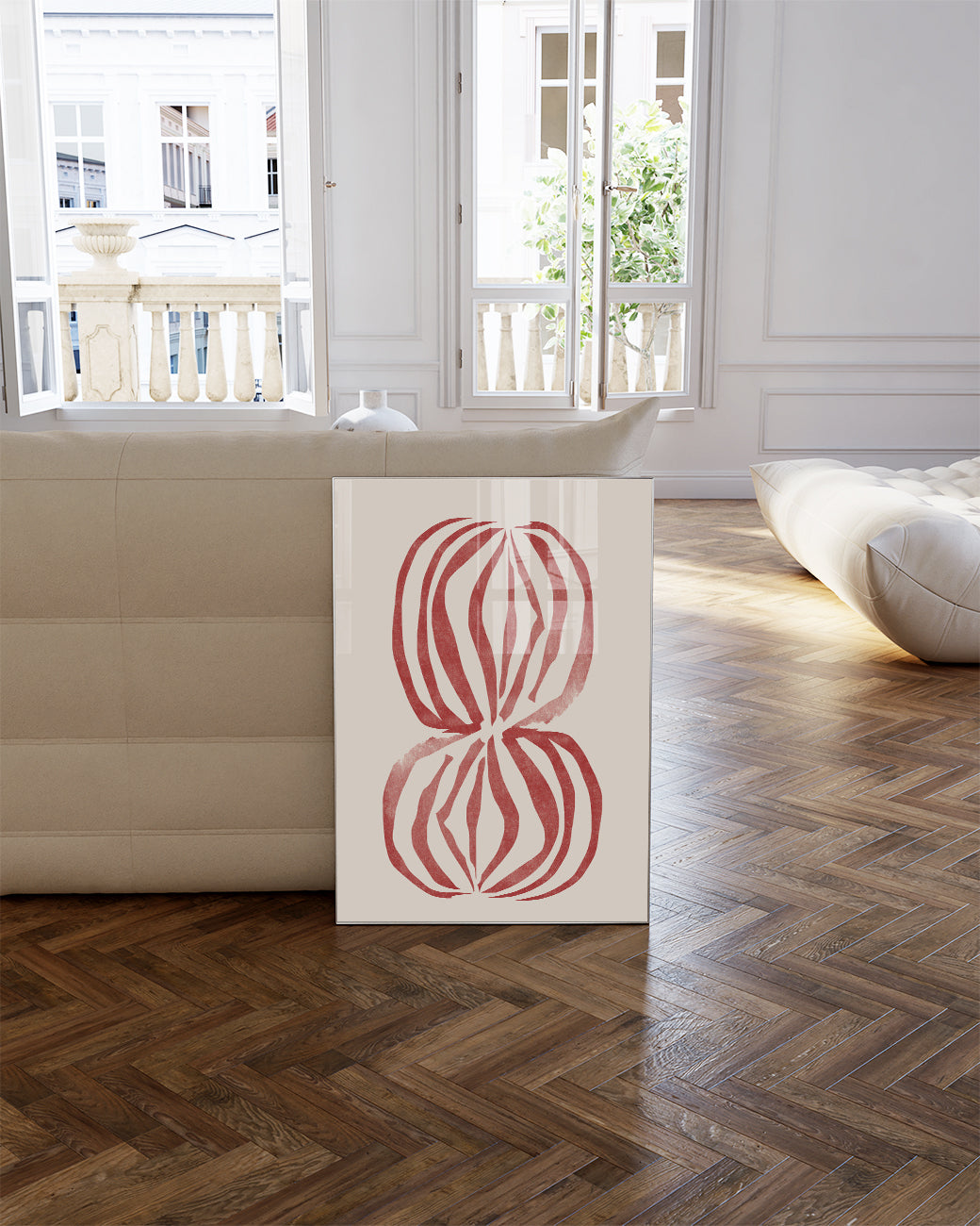 Rote Abstrakte Orbs Poster – Red Abstract Orbs