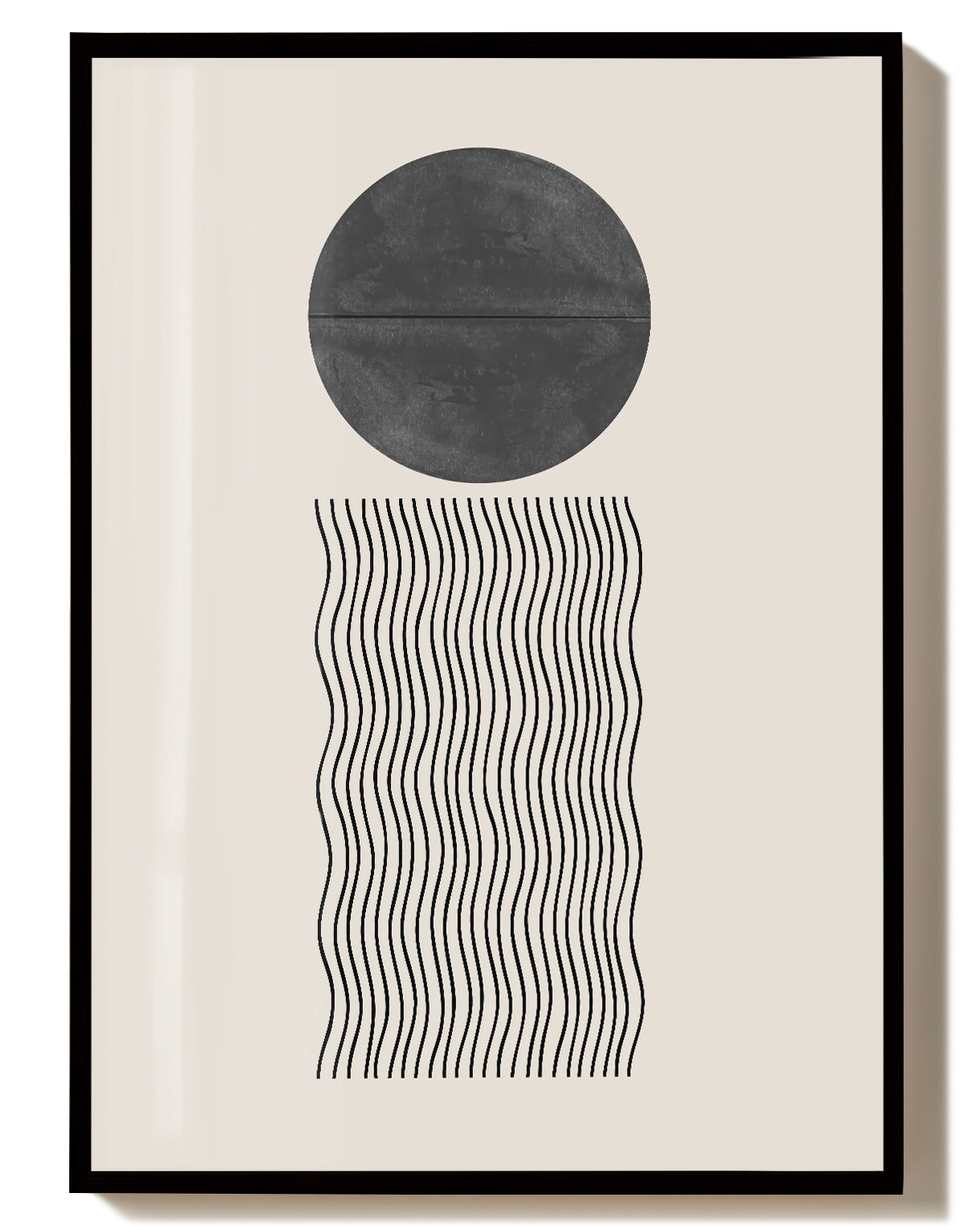 Sun Over Waves Poster – Minimalistisches Sonnenmotiv