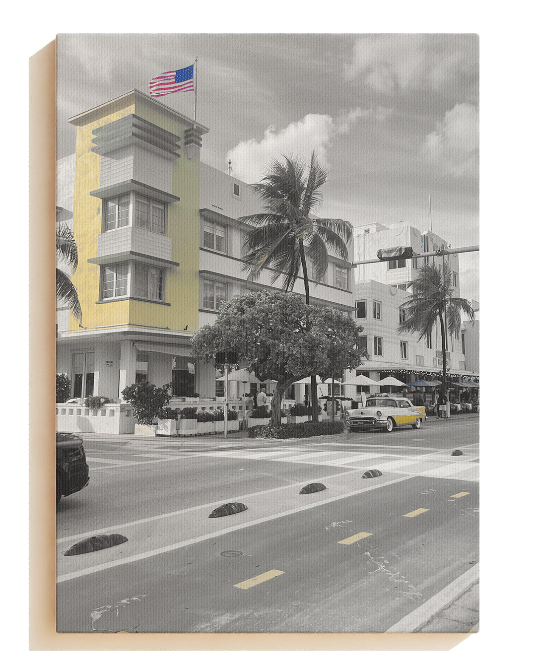 Scraped color Miami - canvas