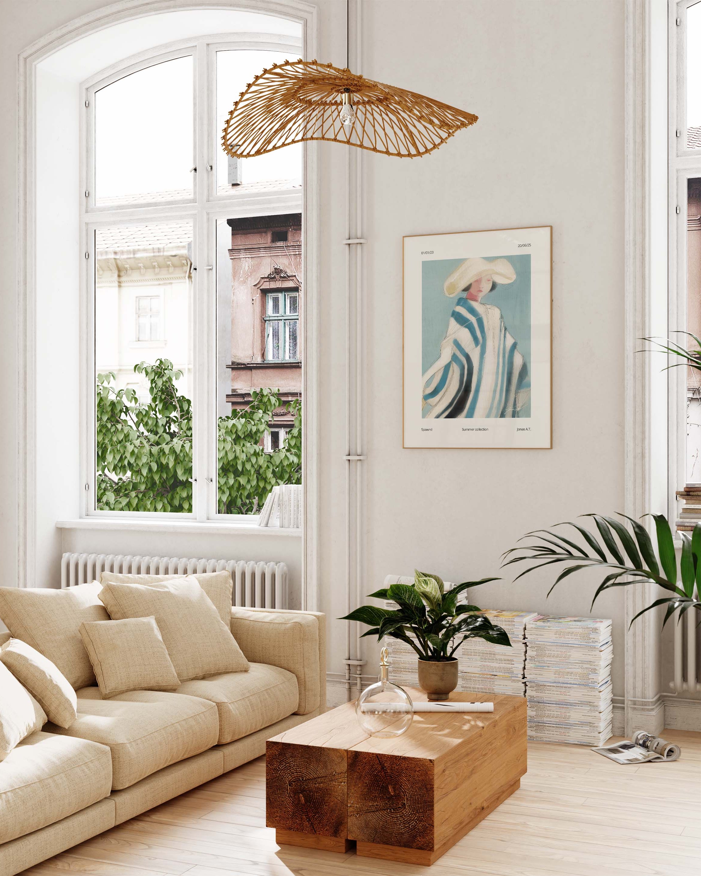 Summer Poster im Wohnzimmer – Fine Art Print – Spawnd