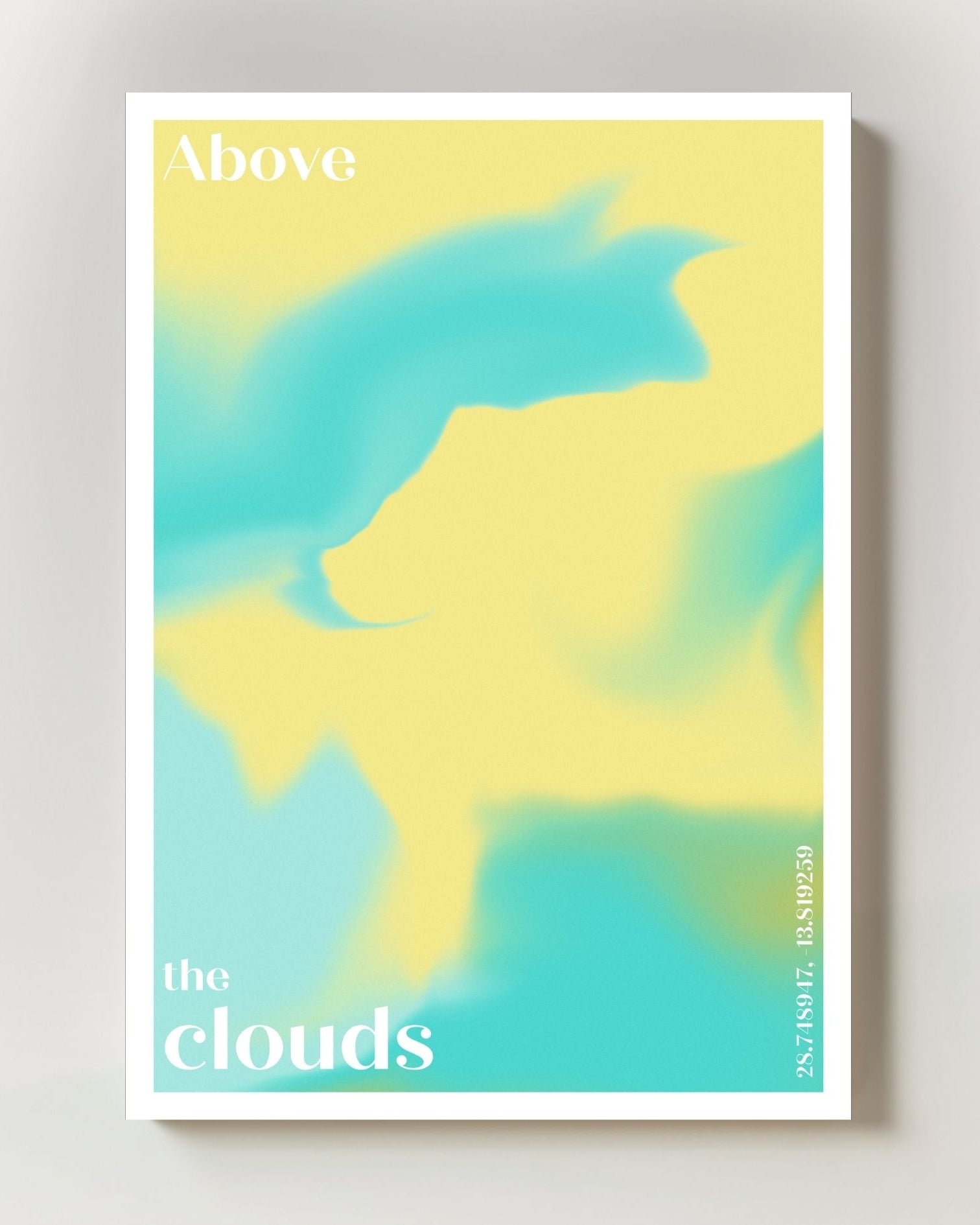 Above the clouds Poster – FineArt Wandbild, moderne Kunst & Fine Art Print von Spawnd, handgefertigt & Made in Germany