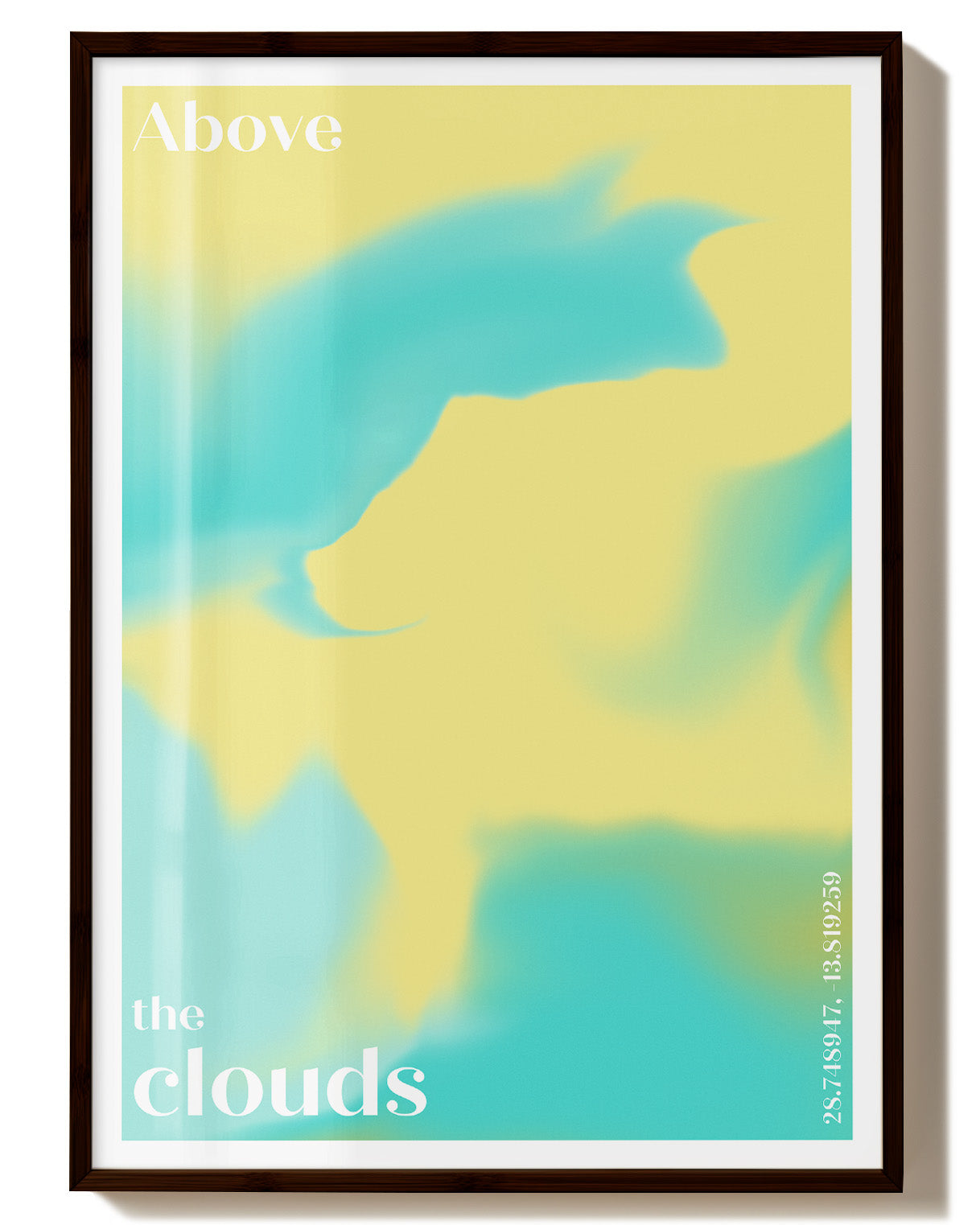 Above the clouds Poster – FineArt Wandbild, moderne Kunst & Fine Art Print von Spawnd, handgefertigt & Made in Germany