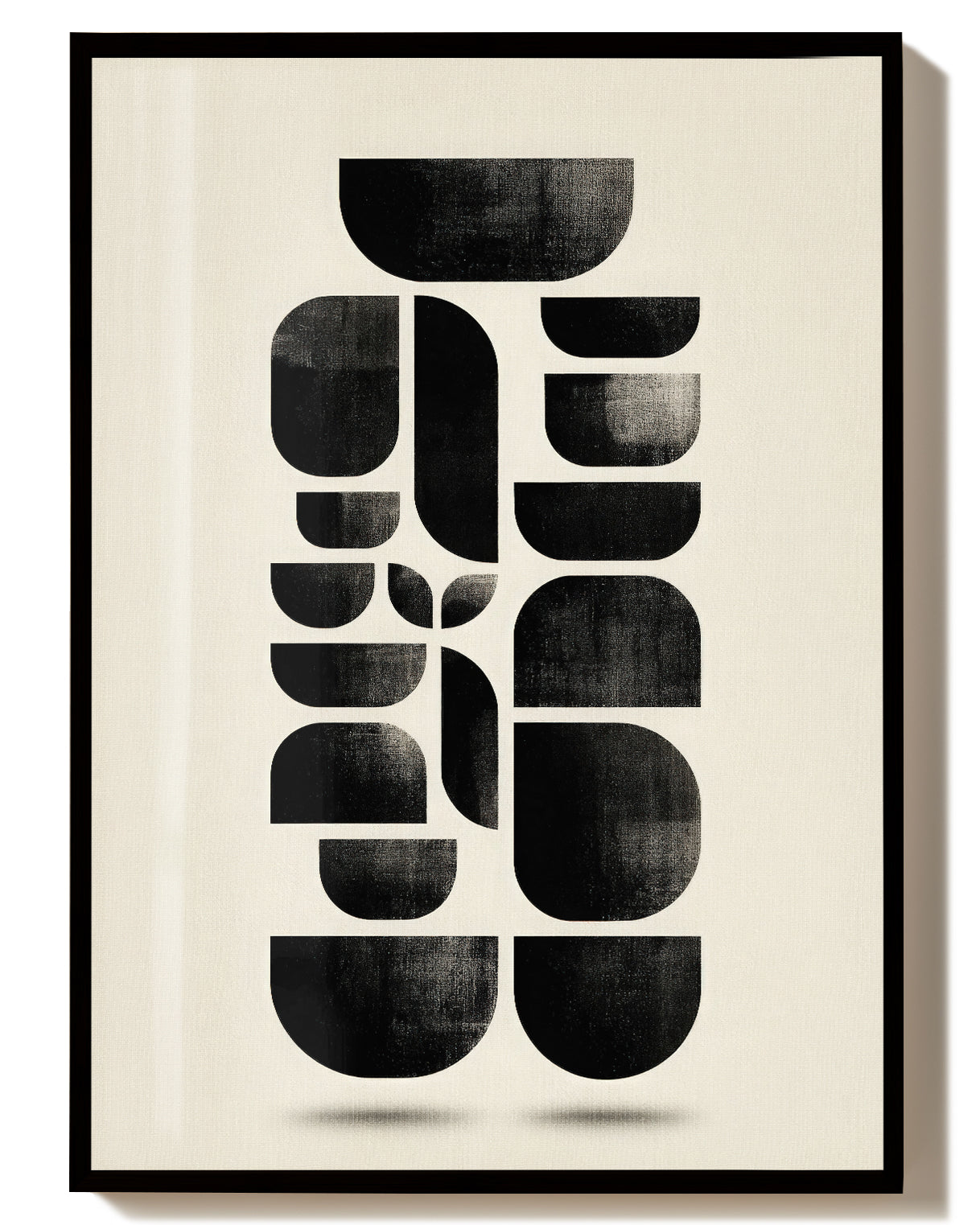 Abstraktes Geometrie Poster Schwarz Weiß – White Drift Poster – FineArt Wandbild, moderne Kunst & Fine Art Print von Spawnd, handgefertigt & Made in Germany