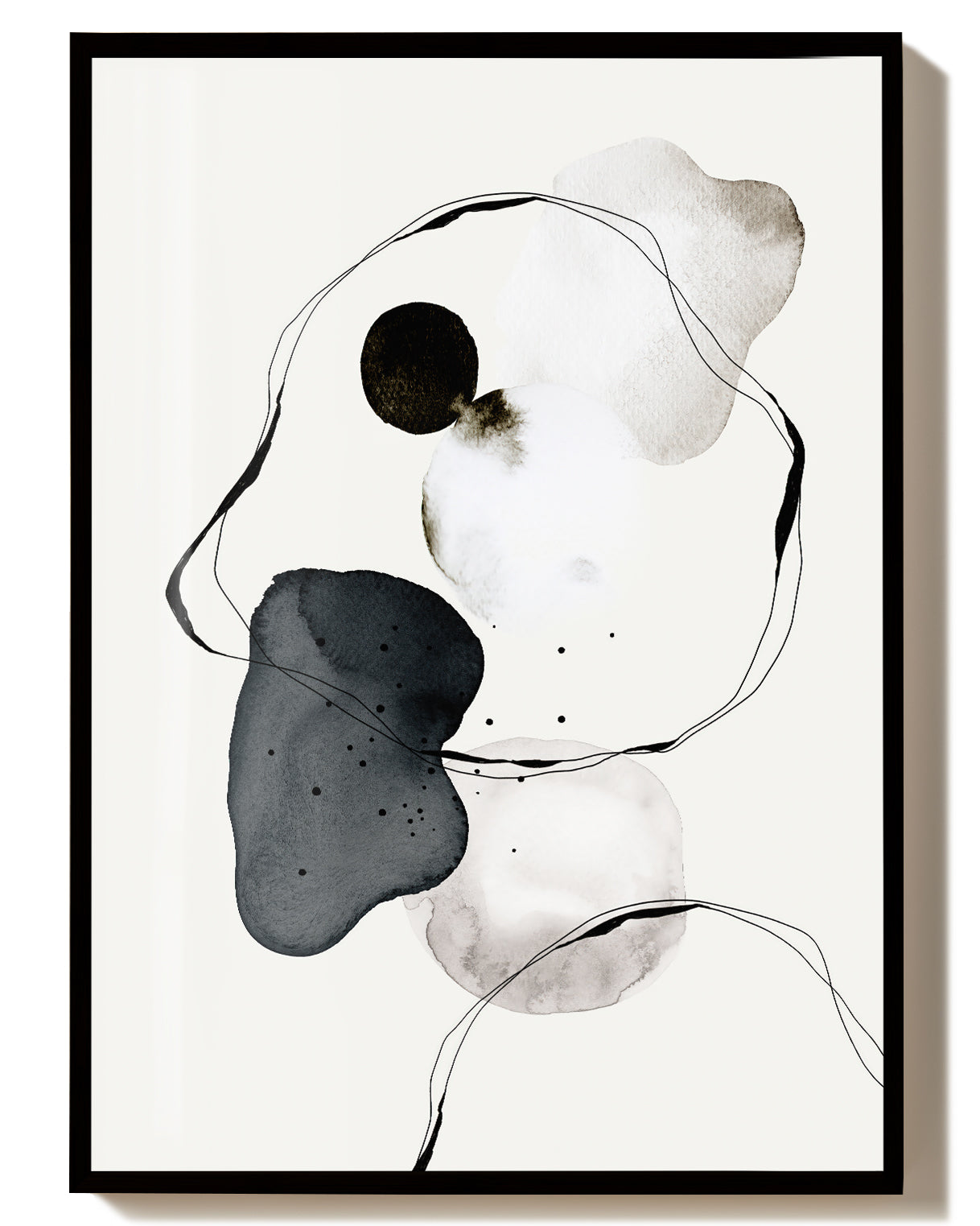 Abstraktes Ink Portrait Poster – Abstract Ink Portrait Poster – FineArt Wandbild, moderne Kunst & Fine Art Print von Spawnd, handgefertigt & Made in Germany