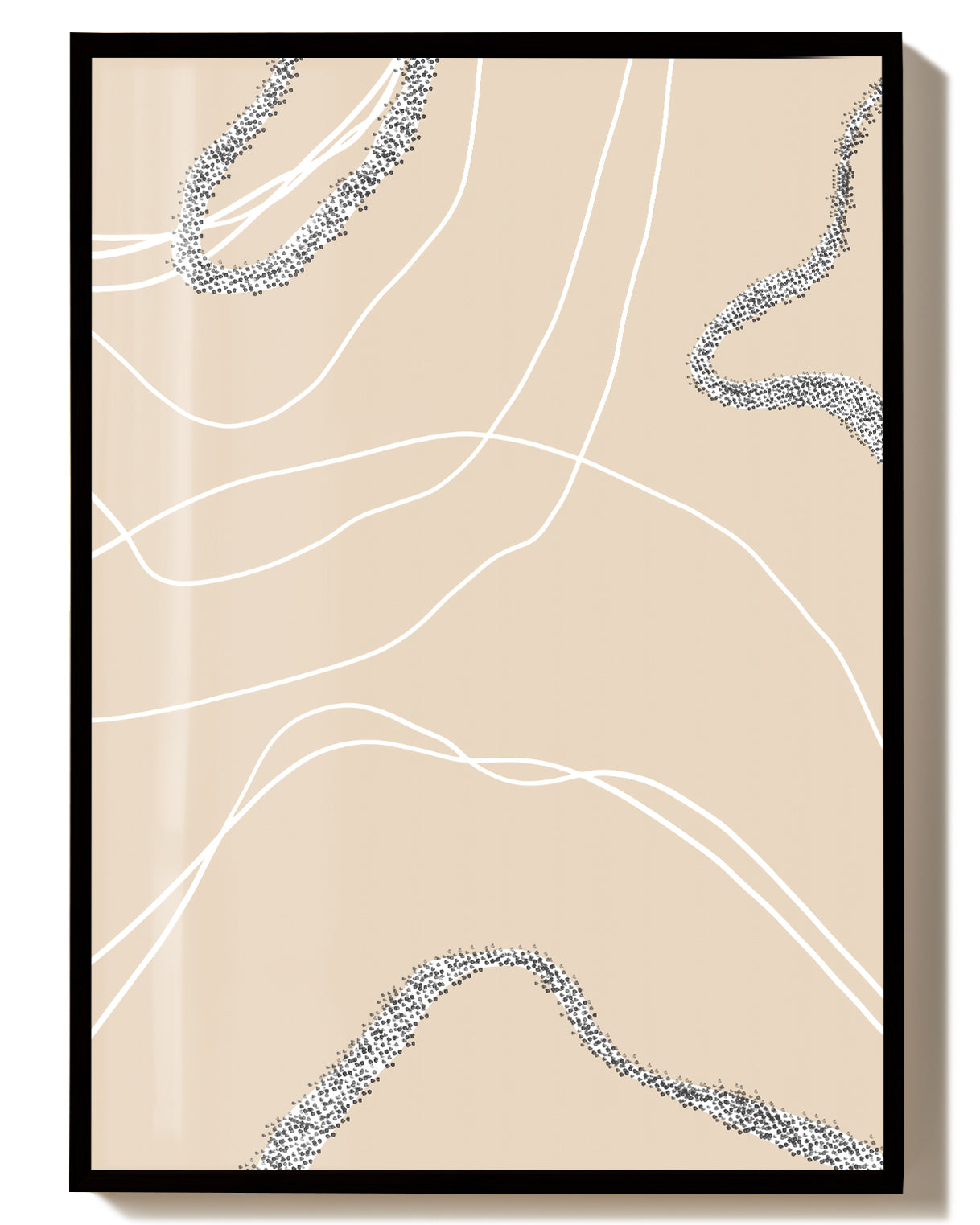 Abstraktes Linien Poster modern – Abstract Terrain Lines Poster – FineArt Wandbild, moderne Kunst & Fine Art Print von Spawnd, handgefertigt & Made in Germany