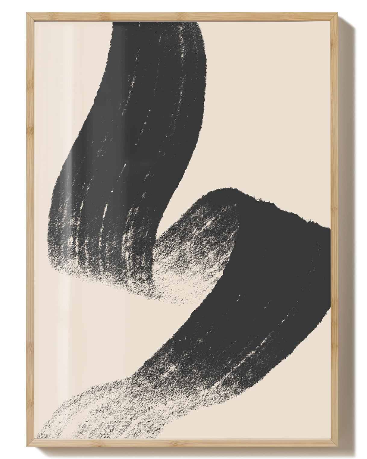 Abstraktes Pinsel Poster – Roher Pinselimpuls Poster – FineArt Wandbild, moderne Kunst & Fine Art Print von Spawnd, handgefertigt & Made in Germany