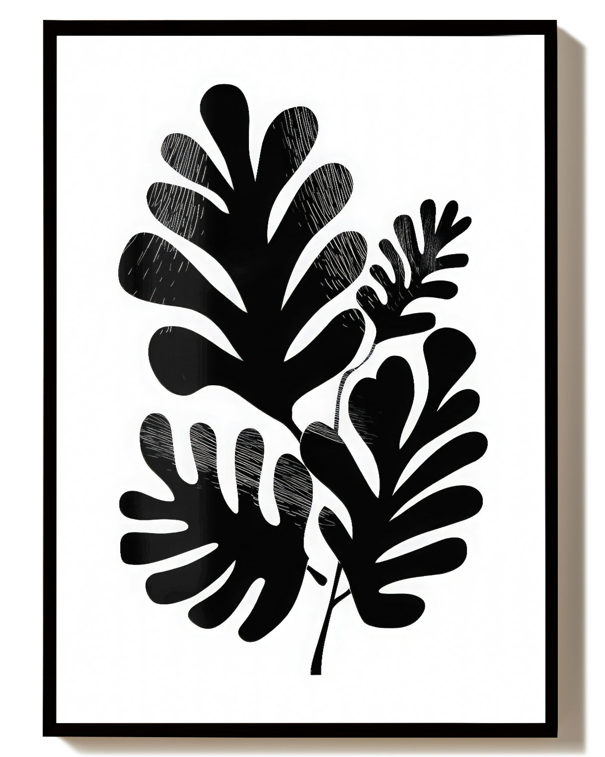 Abstraktes Schwarz Weiß Struktur Poster – Dark Equation Poster – FineArt Wandbild, moderne Kunst & Fine Art Print von Spawnd, handgefertigt & Made in Germany