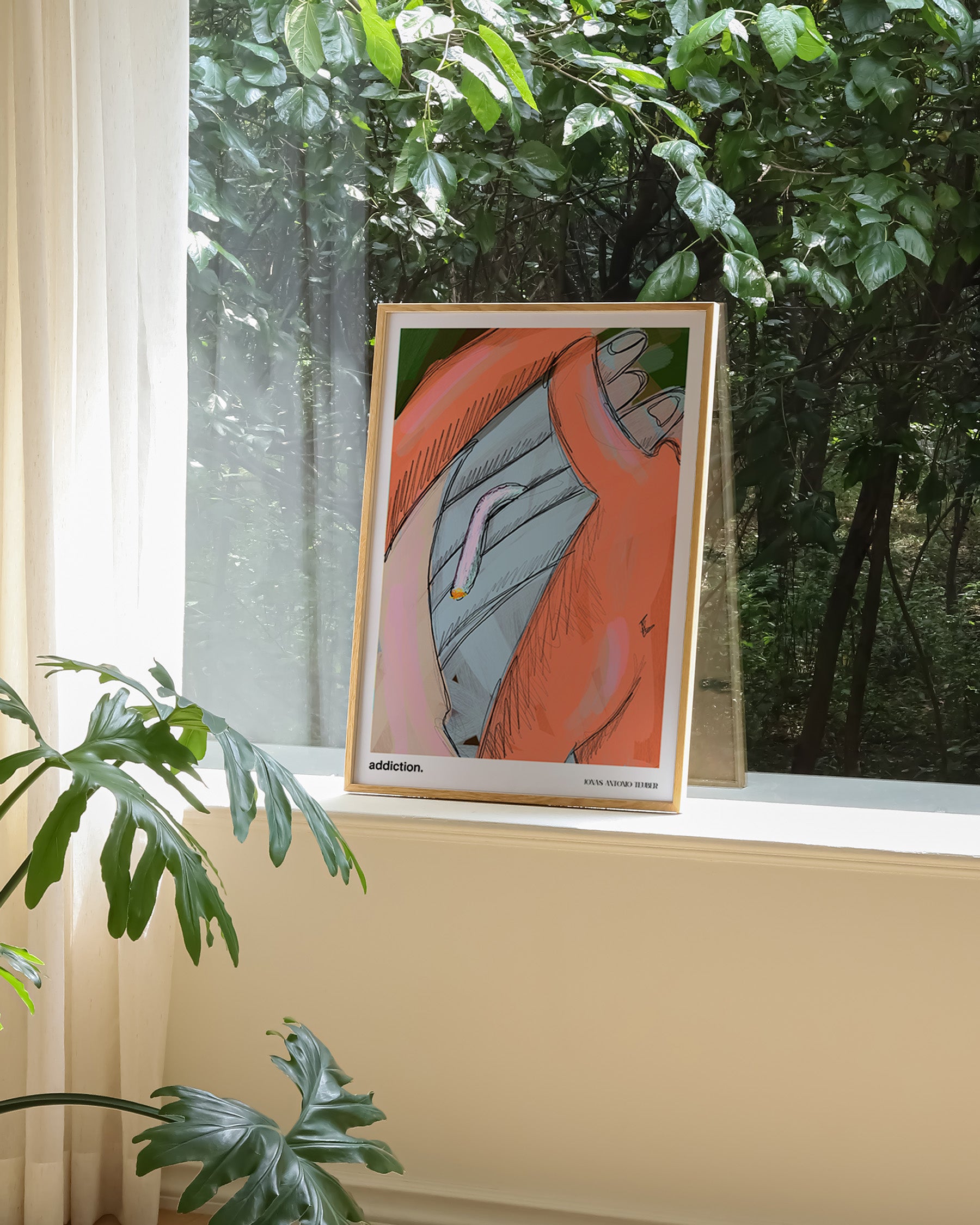 Addiction Poster – FineArt Wandbild, moderne Kunst & Fine Art Print von Spawnd, handgefertigt & Made in Germany