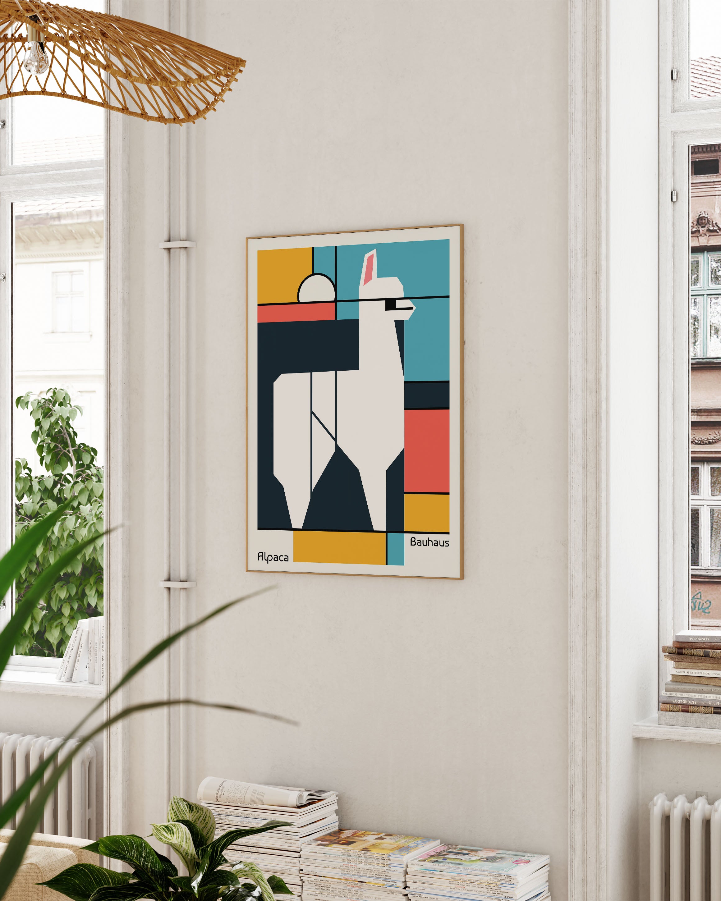 Alpaka Poster – FineArt Wandbild, moderne Kunst & Fine Art Print von Spawnd, handgefertigt & Made in Germany