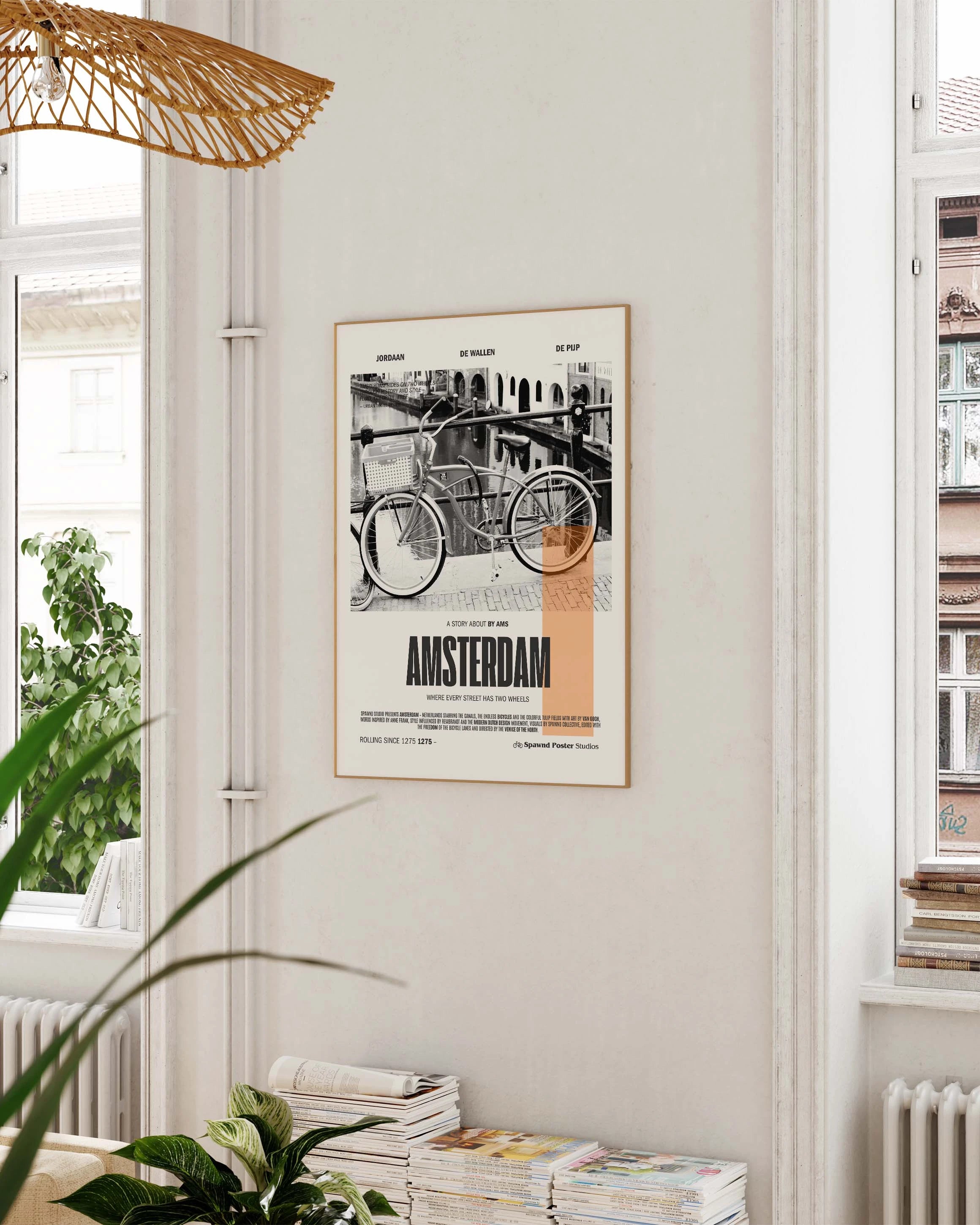 Amsterdam Poster – FineArt Wandbild, moderne Kunst & Fine Art Print von Spawnd, handgefertigt & Made in Germany