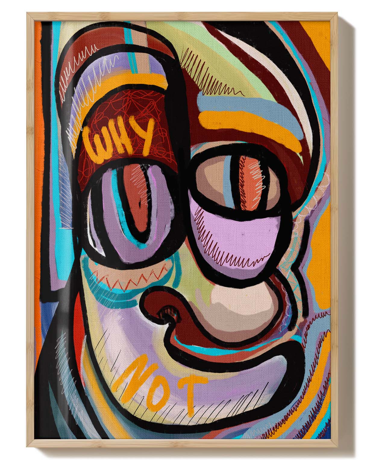 Why Not | Expressionistische Illustration Poster