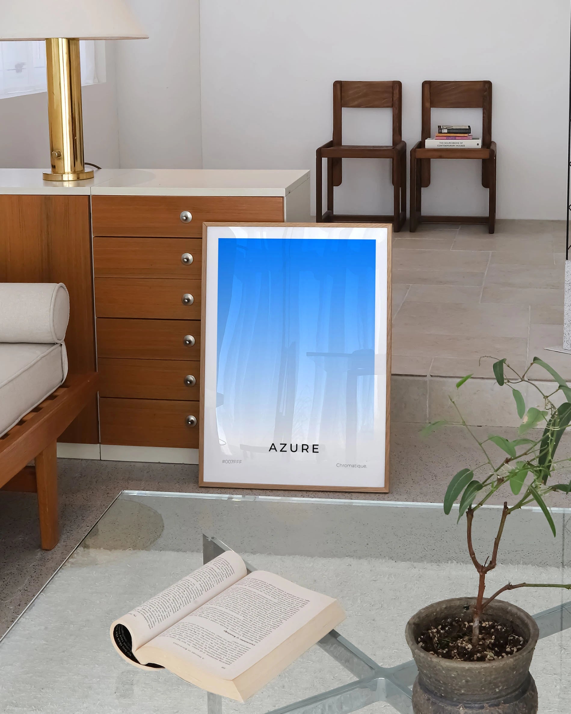 Azure Poster – FineArt Wandbild, moderne Kunst & Fine Art Print von Spawnd, handgefertigt & Made in Germany