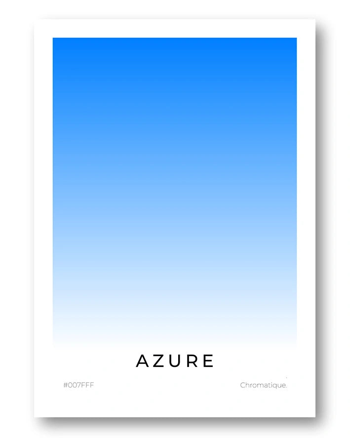 Azure Poster – FineArt Wandbild, moderne Kunst & Fine Art Print von Spawnd, handgefertigt & Made in Germany
