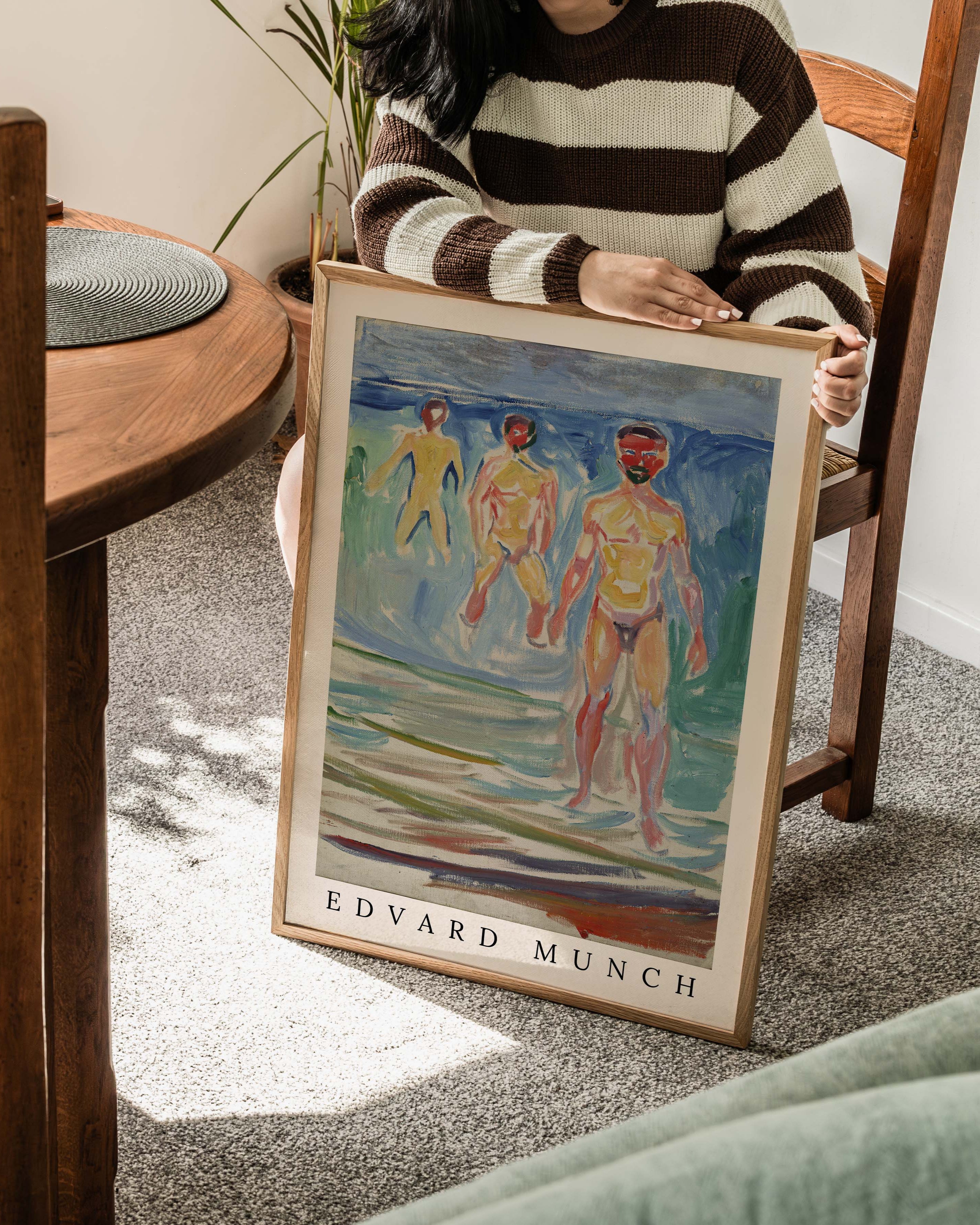Bathing Men Poster – FineArt Wandbild, moderne Kunst & Fine Art Print von Spawnd, handgefertigt & Made in Germany