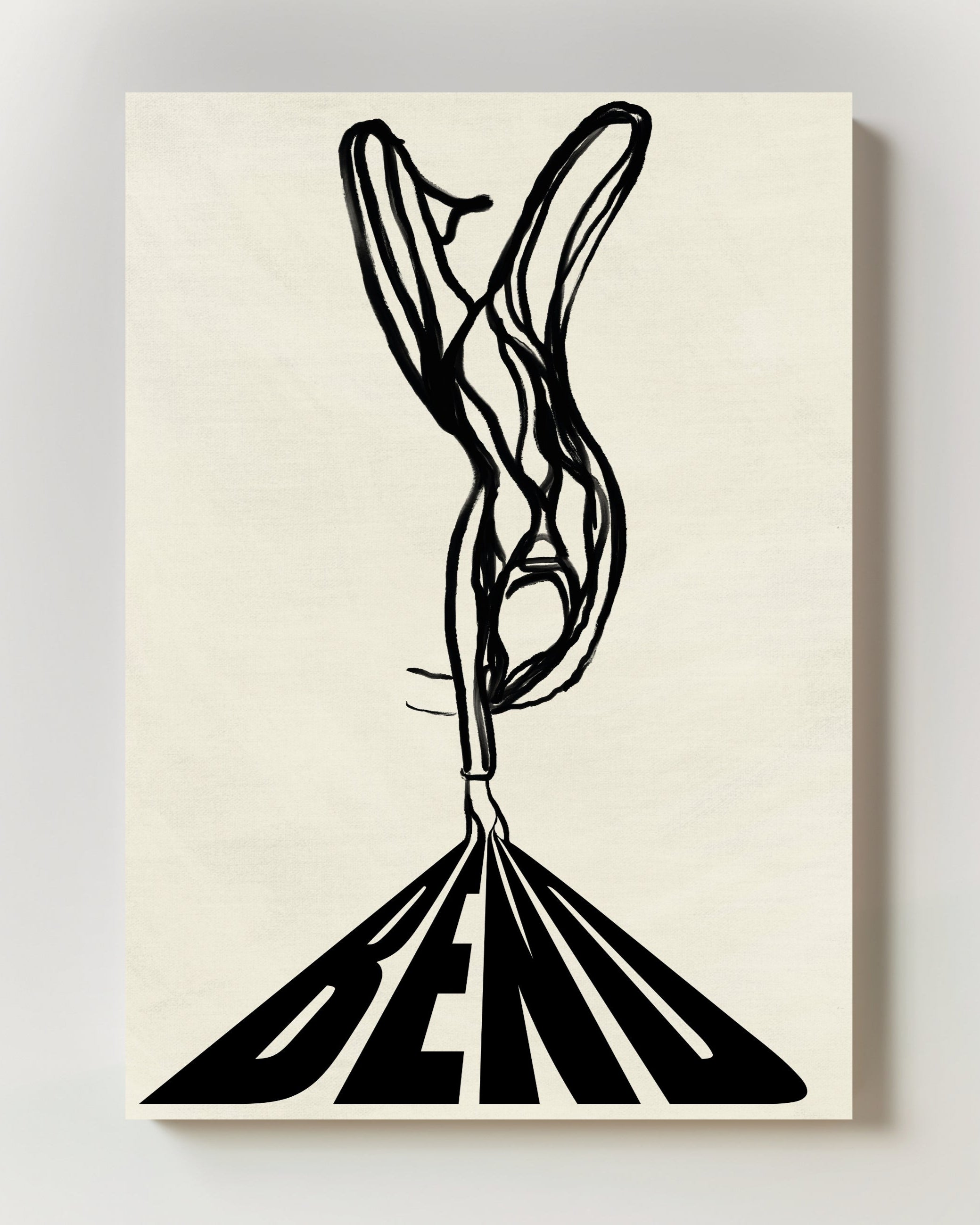 Bend Poster – FineArt Wandbild, moderne Kunst & Fine Art Print von Spawnd, handgefertigt & Made in Germany