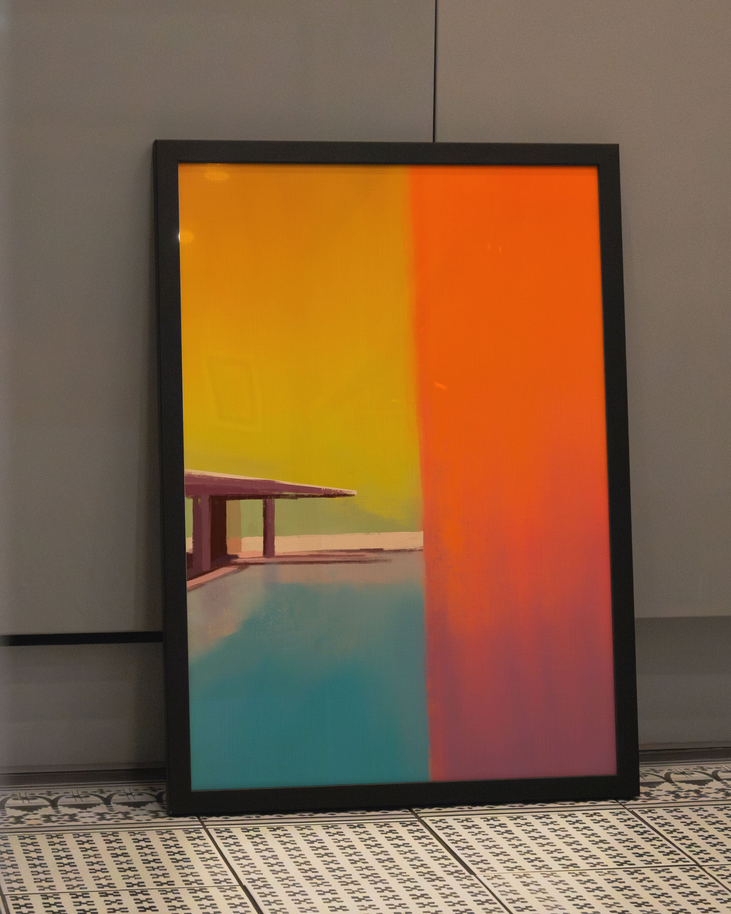 Beverly Hills Poster – FineArt Wandbild, moderne Kunst & Fine Art Print von Spawnd, handgefertigt & Made in Germany