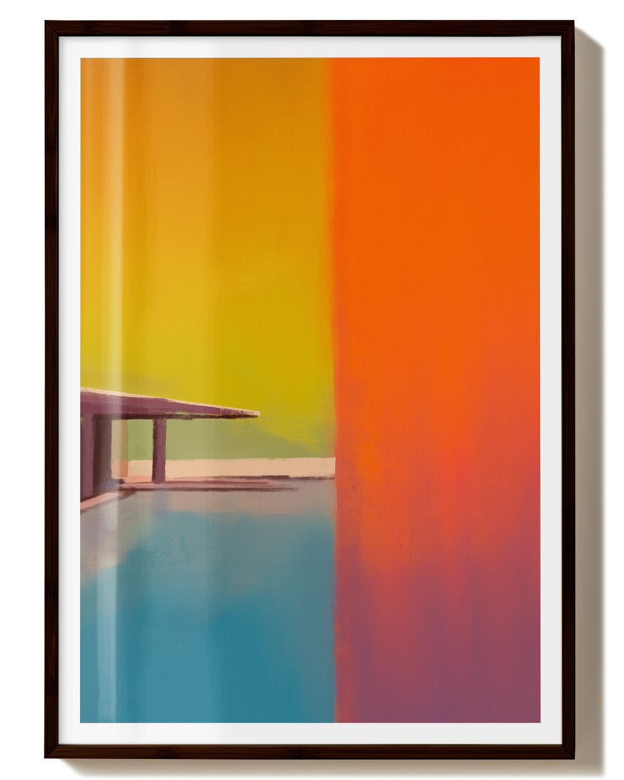 Beverly Hills Poster – FineArt Wandbild, moderne Kunst & Fine Art Print von Spawnd, handgefertigt & Made in Germany