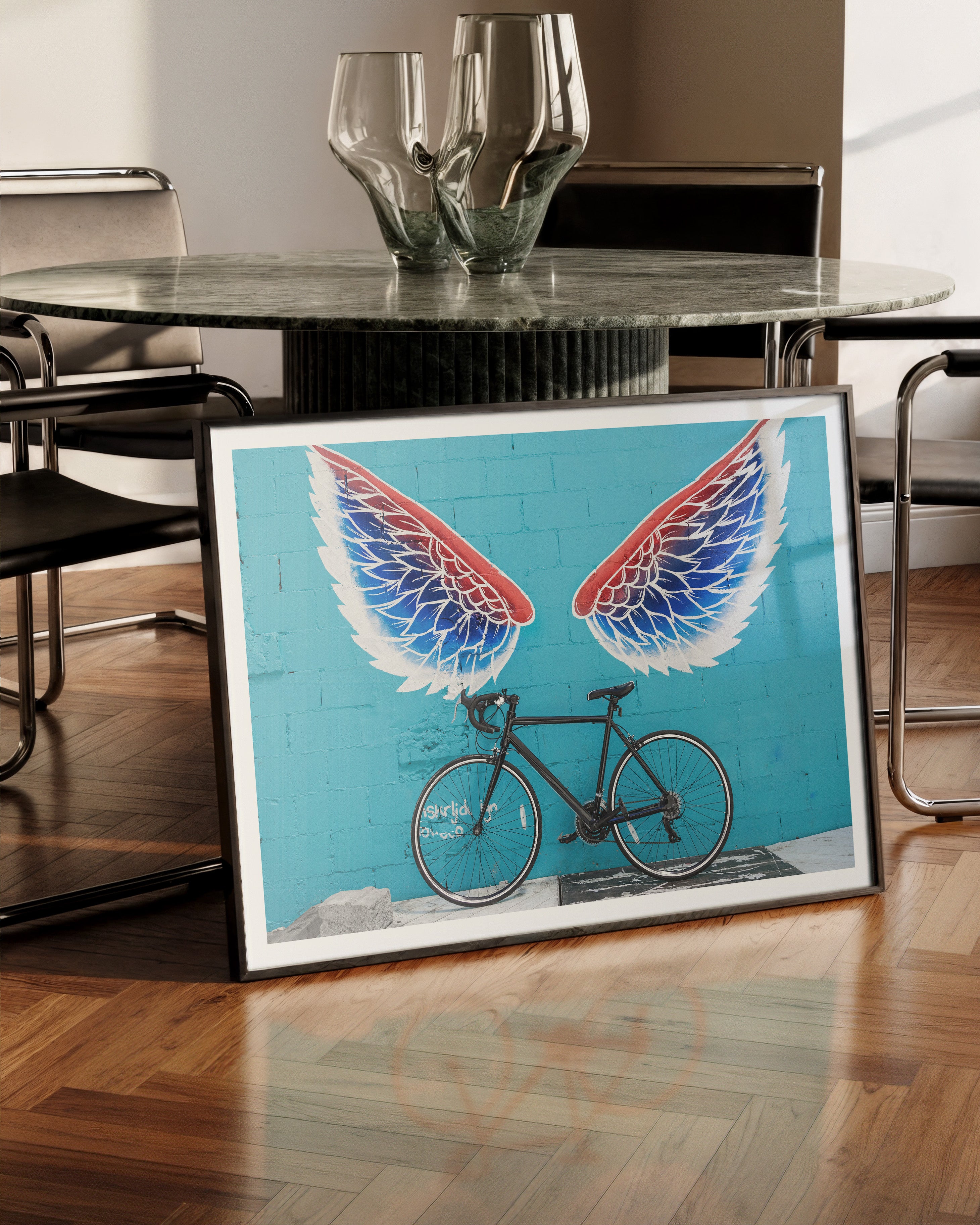 Bicycle Poster – FineArt Wandbild, moderne Kunst & Fine Art Print von Spawnd, handgefertigt & Made in Germany