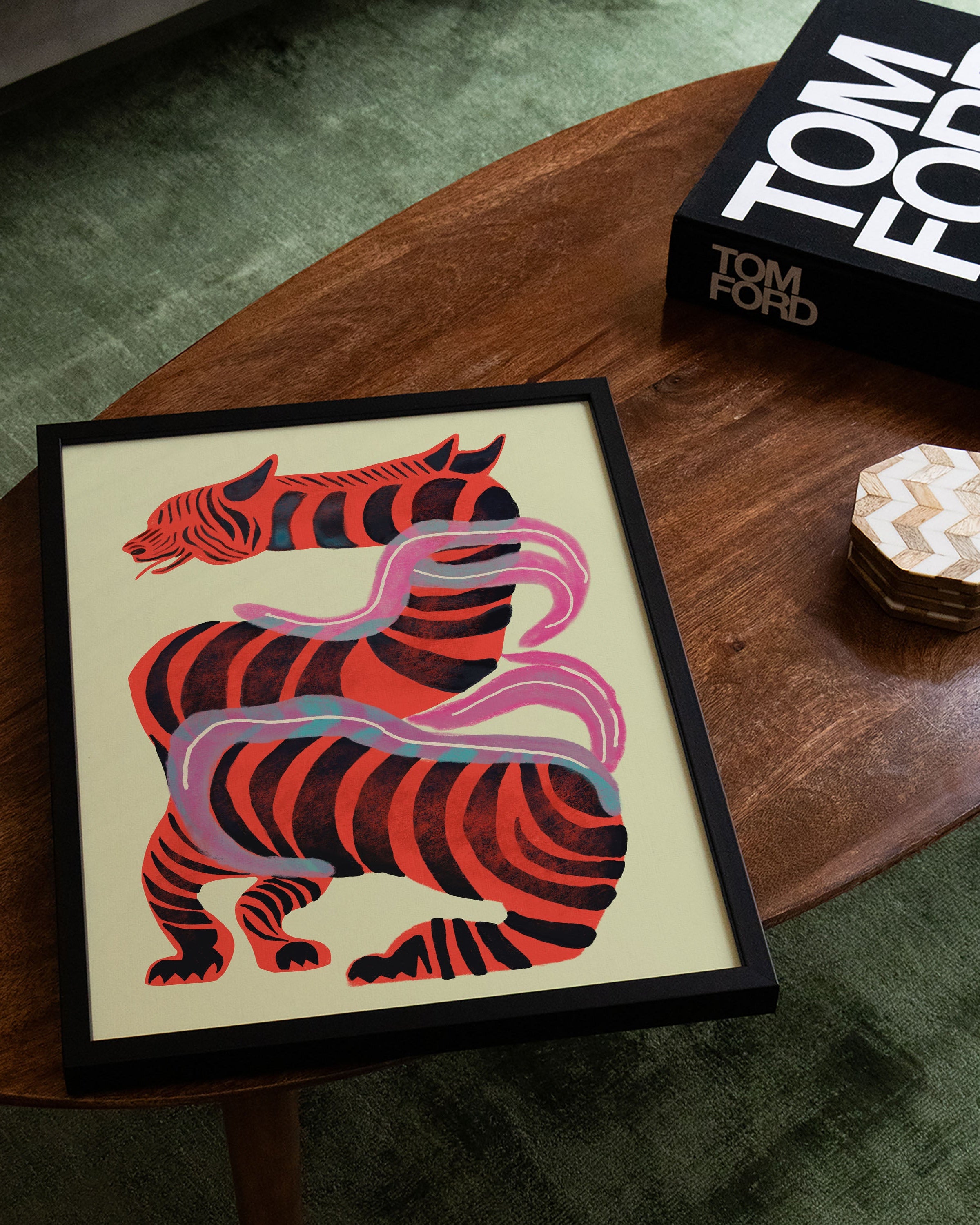 Blind Wolf Poster – FineArt Wandbild, moderne Kunst & Fine Art Print von Spawnd, handgefertigt & Made in Germany