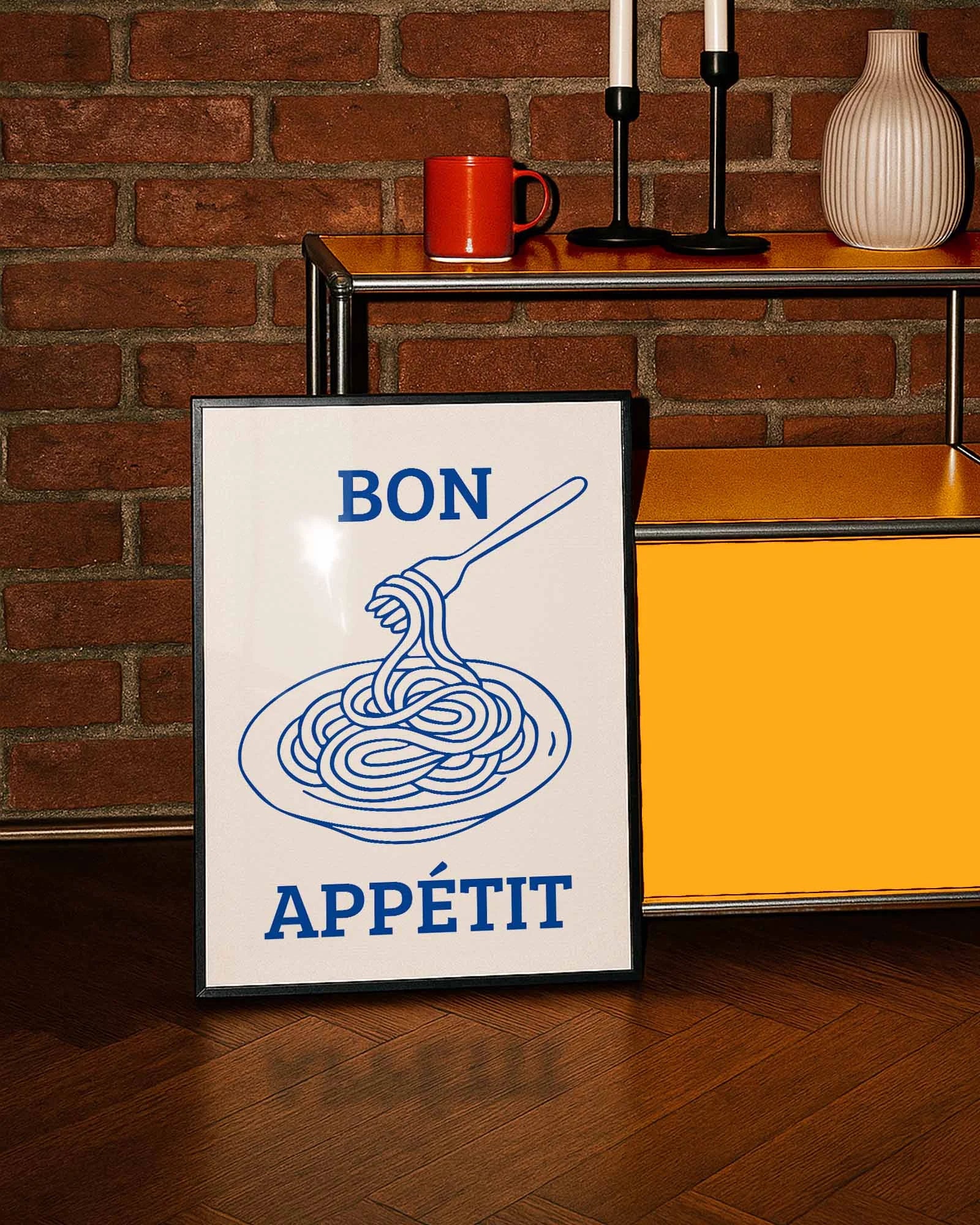 Bon Appetit Poster – FineArt Wandbild, moderne Kunst & Fine Art Print von Spawnd, handgefertigt & Made in Germany