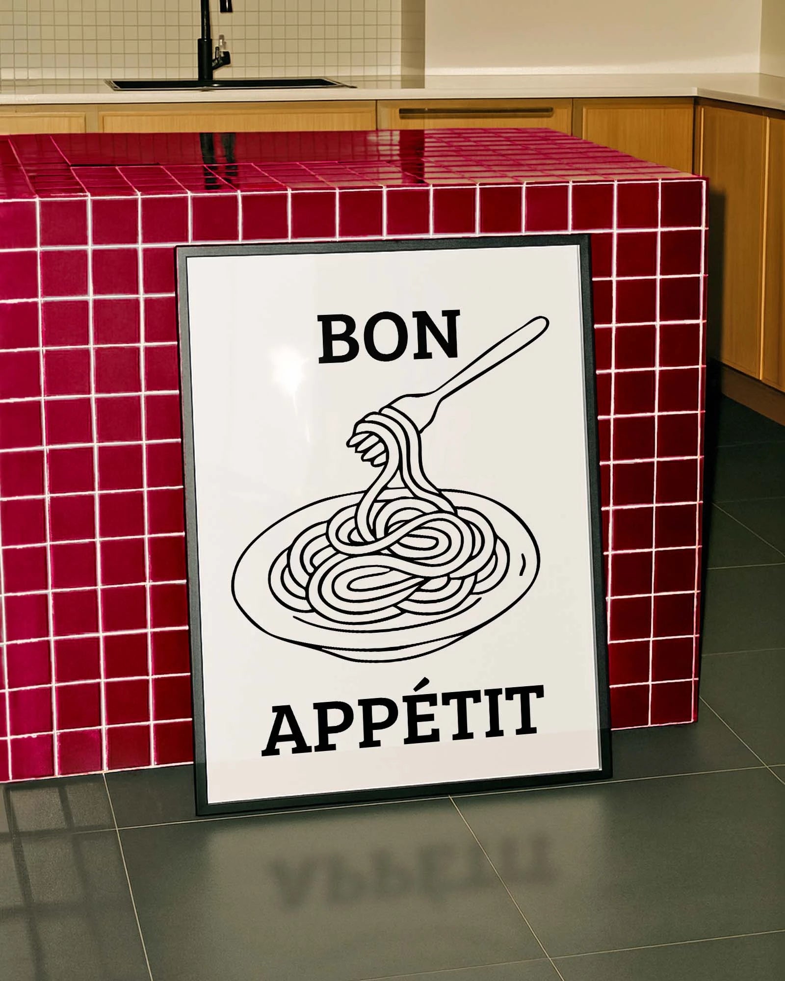 Bon Appetit Poster – FineArt Wandbild, moderne Kunst & Fine Art Print von Spawnd, handgefertigt & Made in Germany