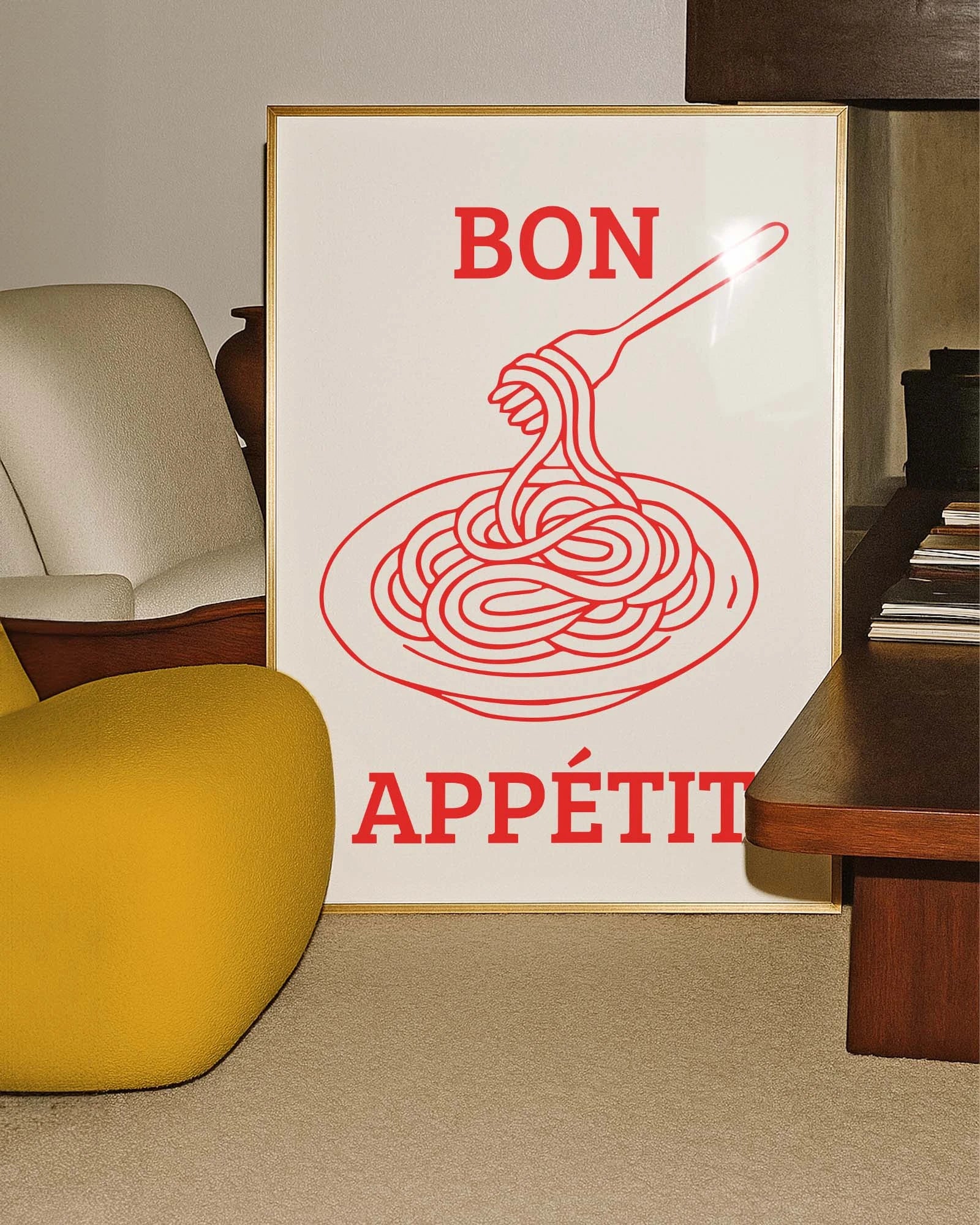 Bon Appetit Poster – FineArt Wandbild, moderne Kunst & Fine Art Print von Spawnd, handgefertigt & Made in Germany