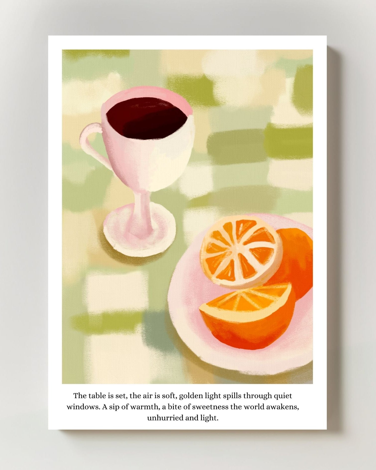 Breakfast Poster – FineArt Wandbild, moderne Kunst & Fine Art Print von Spawnd, handgefertigt & Made in Germany