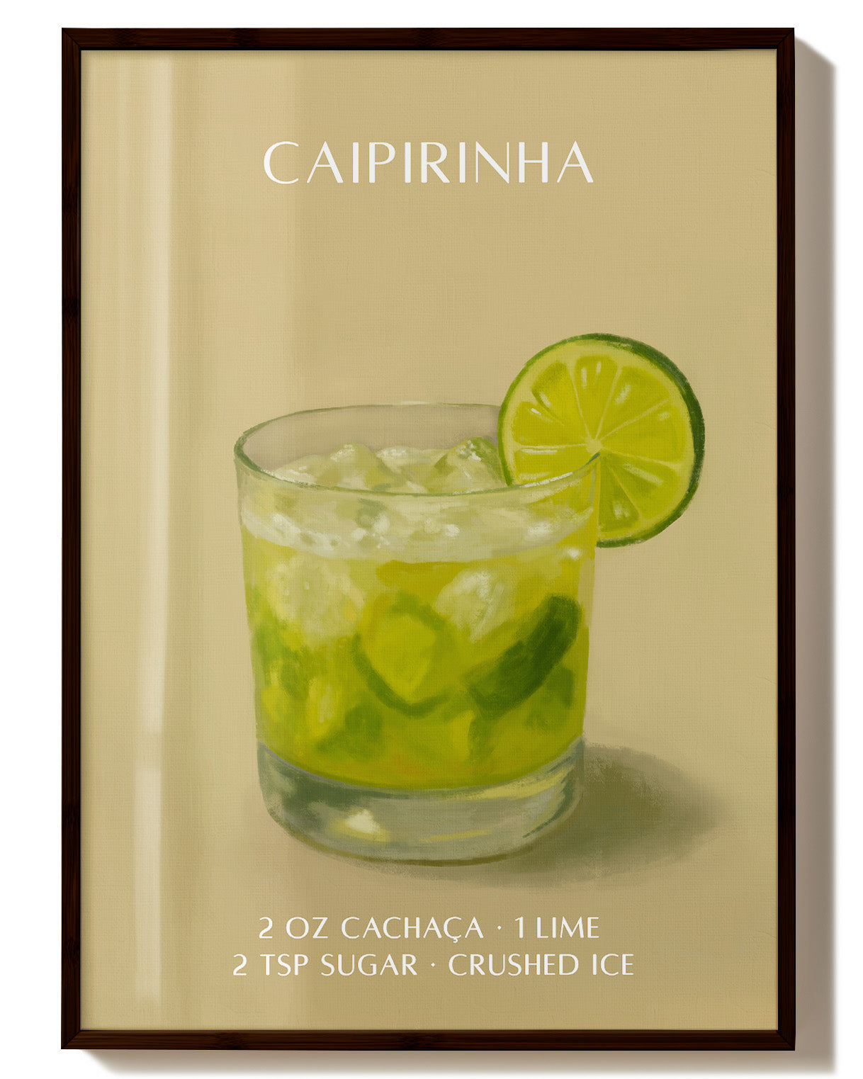 CAIPIRINHA Poster – FineArt Wandbild, moderne Kunst & Fine Art Print von Spawnd, handgefertigt & Made in Germany