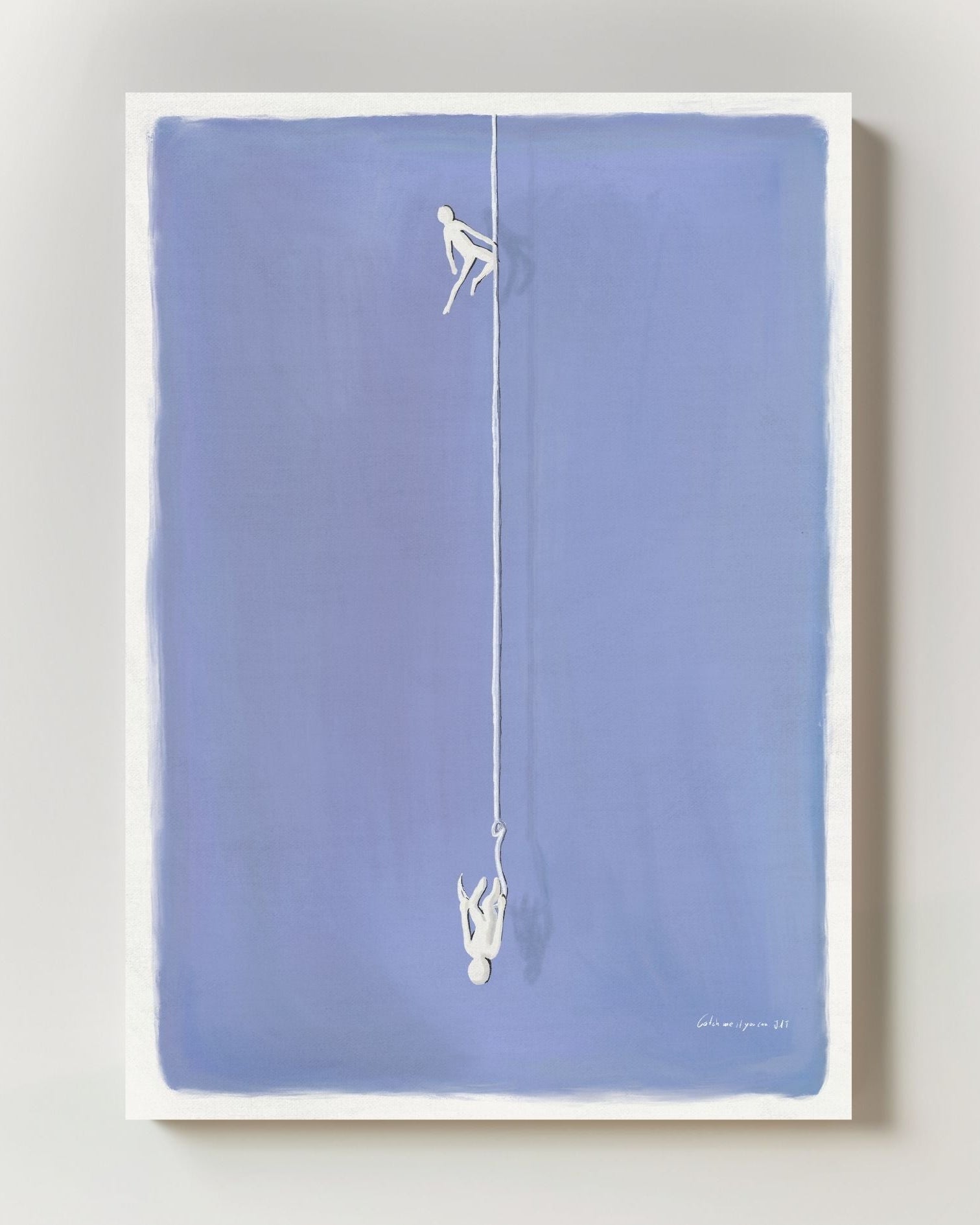 Catch me if you can Poster – FineArt Wandbild, moderne Kunst & Fine Art Print von Spawnd, handgefertigt & Made in Germany