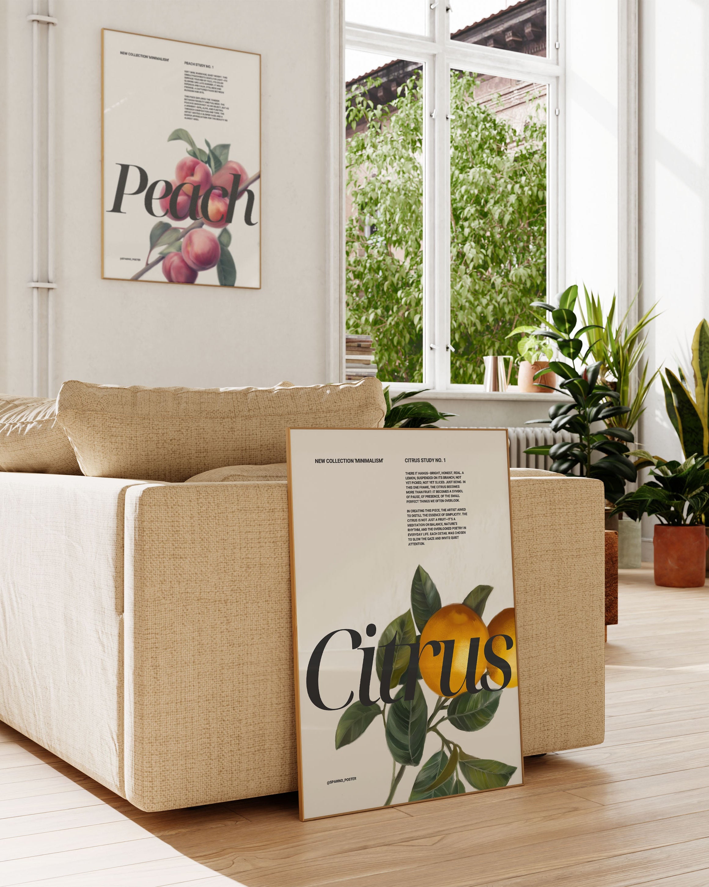 Citrus Poster im Wohnzimmer – Fine Art Print mit – Spawnd