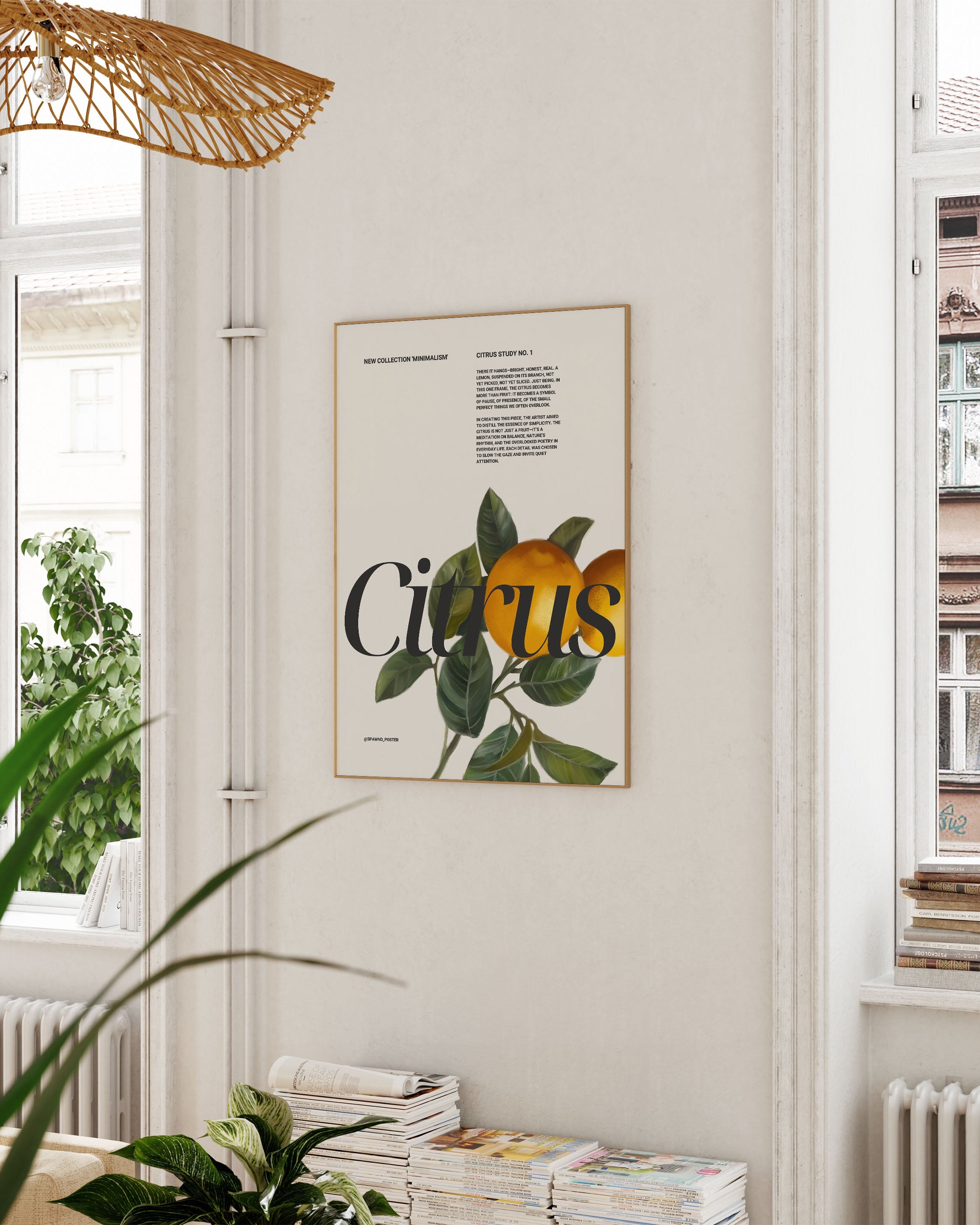 Citrus Poster im Wohnzimmer – Fine Art Print mit – Spawnd