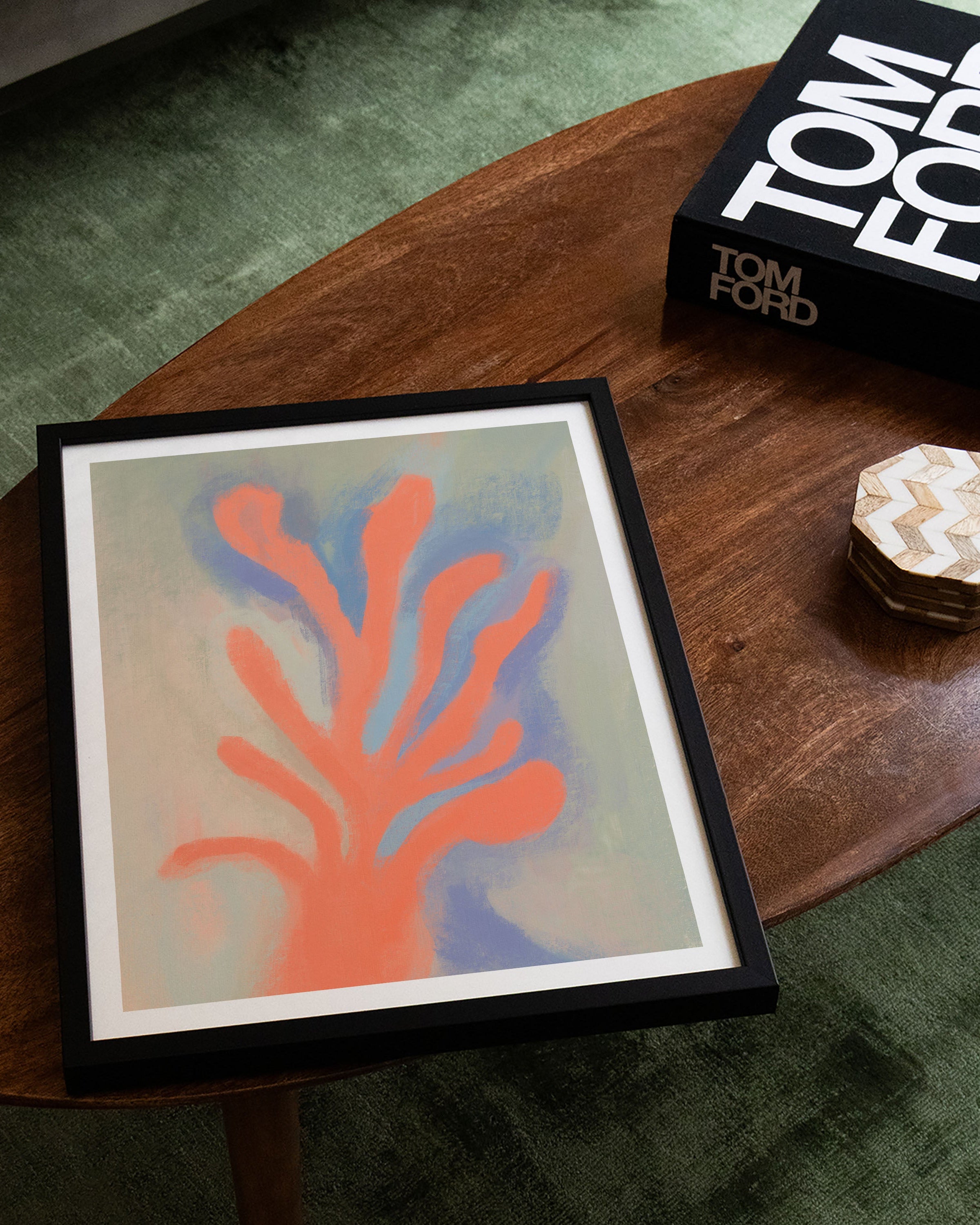 Coral Thought Poster – FineArt Wandbild, moderne Kunst & Fine Art Print von Spawnd, handgefertigt & Made in Germany