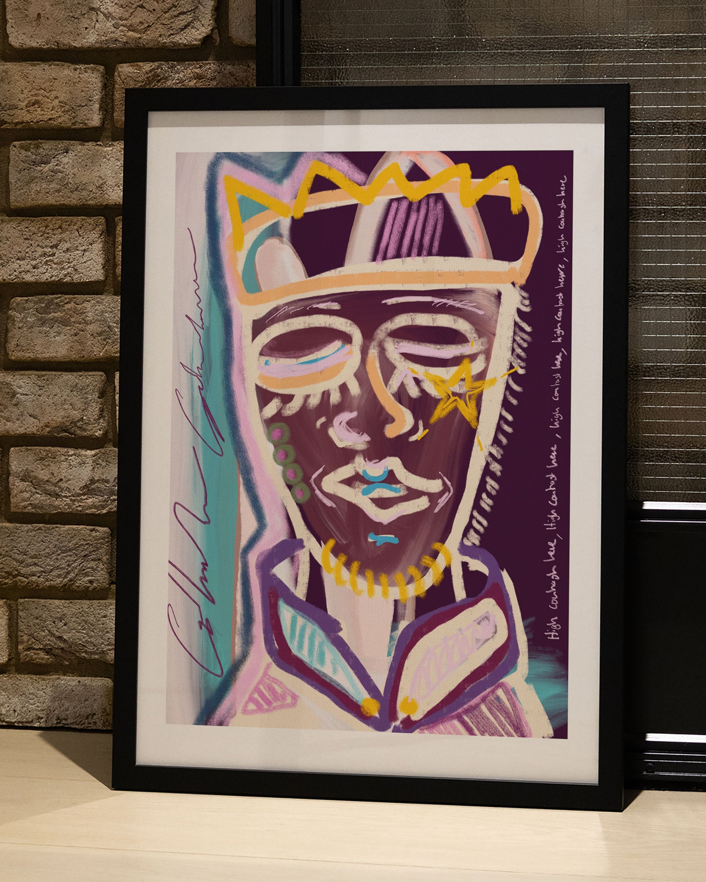 Digital crown Poster – FineArt Wandbild, moderne Kunst & Fine Art Print von Spawnd, handgefertigt & Made in Germany