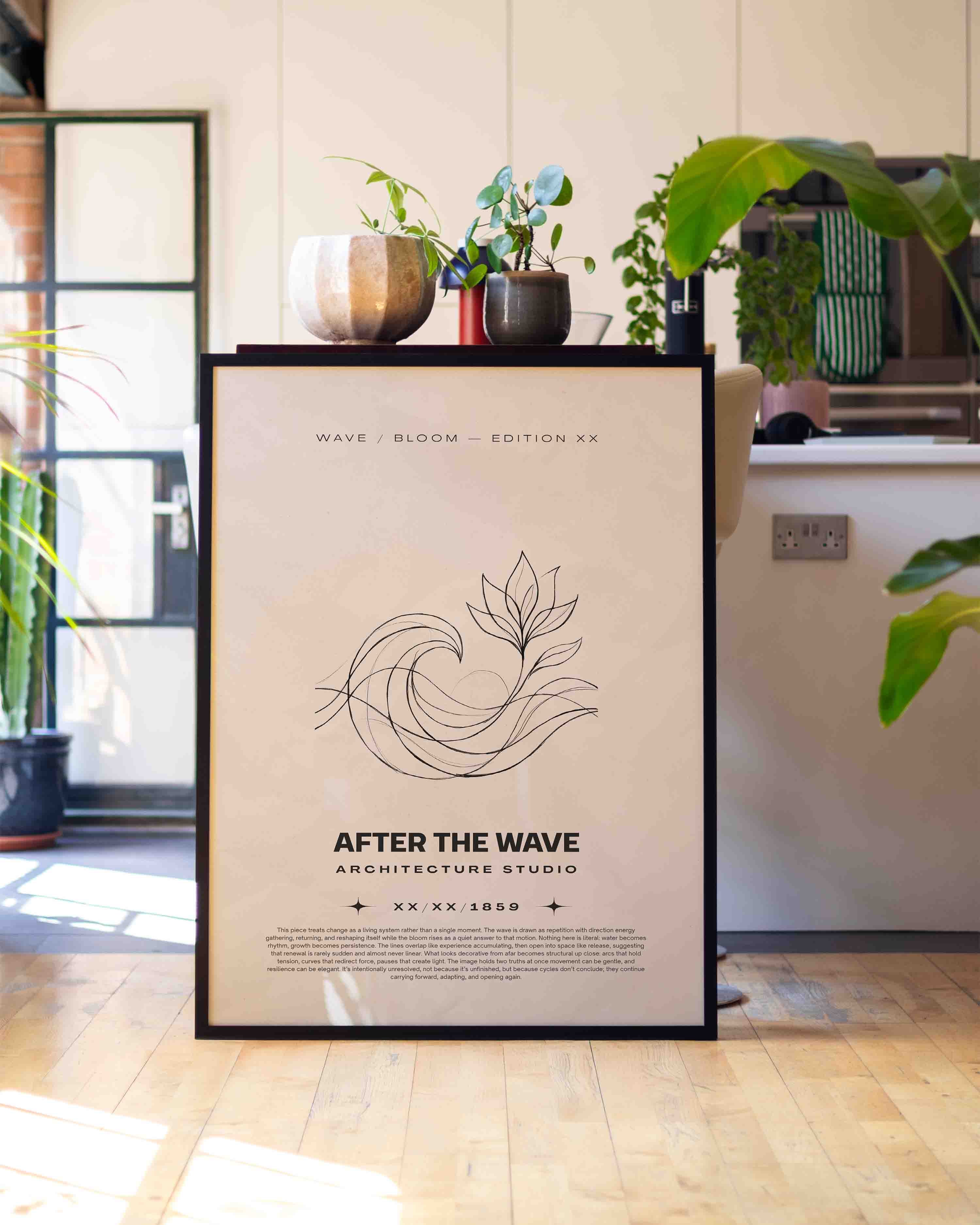 Welle Skizze Dekorationsposter – After the Wave