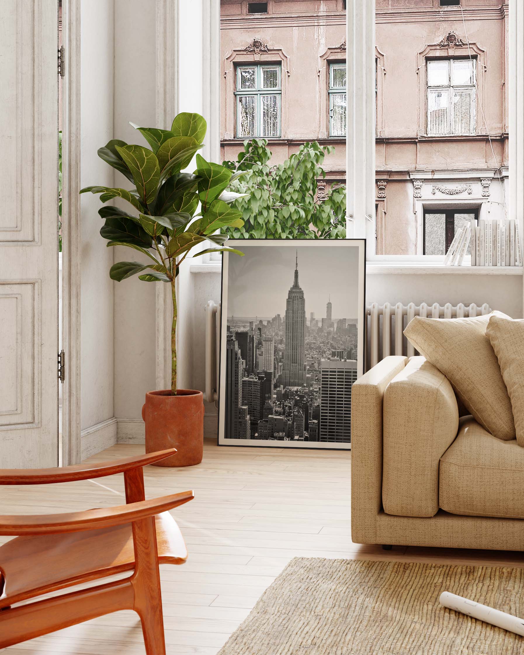 Empire State building Poster – FineArt Wandbild, moderne Kunst & Fine Art Print von Spawnd, handgefertigt & Made in Germany