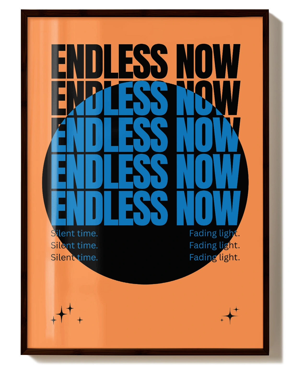 Endless now Poster – FineArt Wandbild, moderne Kunst & Fine Art Print von Spawnd, handgefertigt & Made in Germany