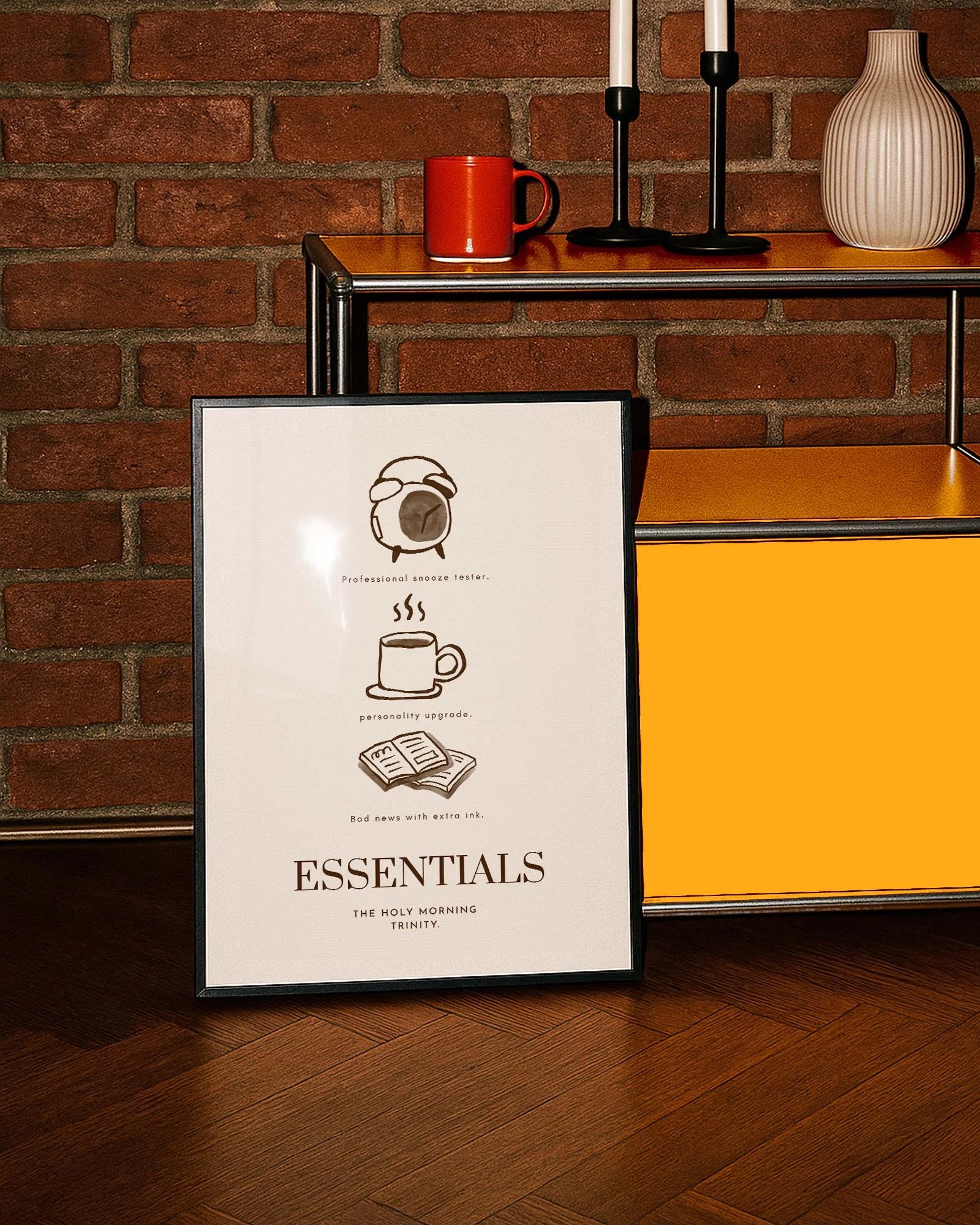 Essentials Poster – FineArt Wandbild, moderne Kunst & Fine Art Print von Spawnd, handgefertigt & Made in Germany