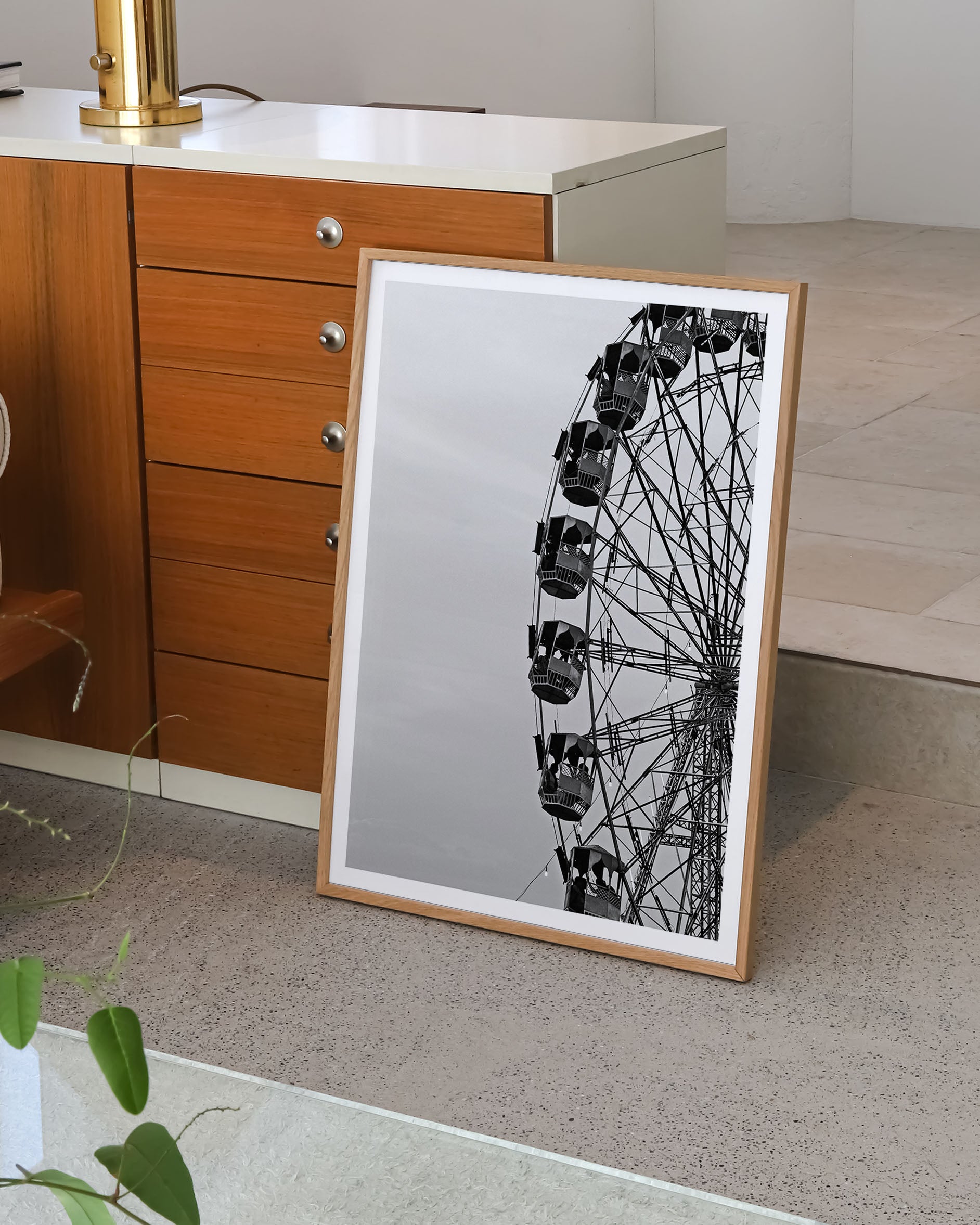 Ferris wheel Poster – FineArt Wandbild, moderne Kunst & Fine Art Print von Spawnd, handgefertigt & Made in Germany