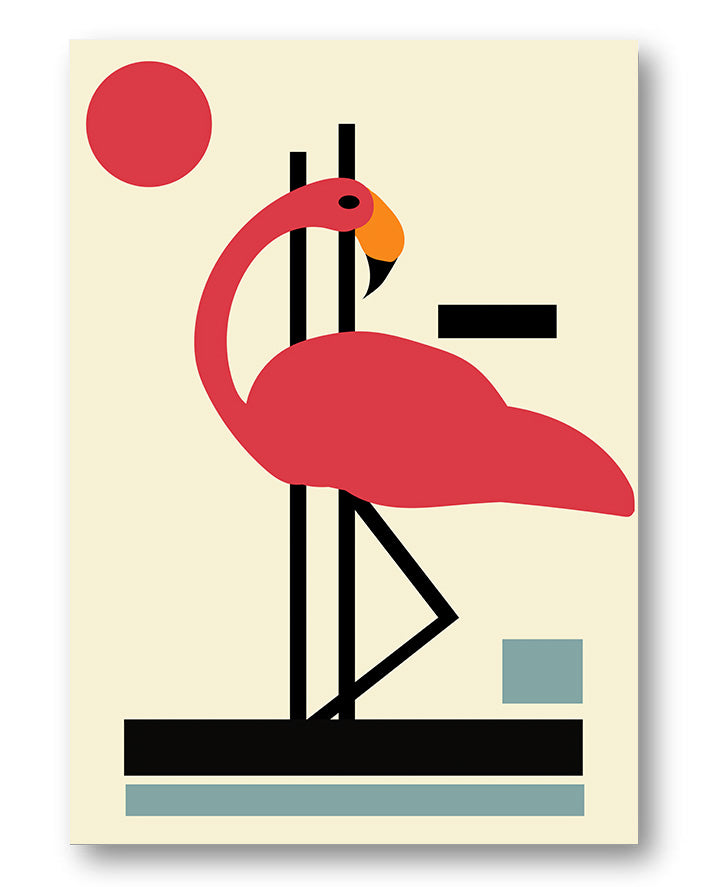Flamingo Poster – FineArt Wandbild, moderne Kunst & Fine Art Print von Spawnd, handgefertigt & Made in Germany