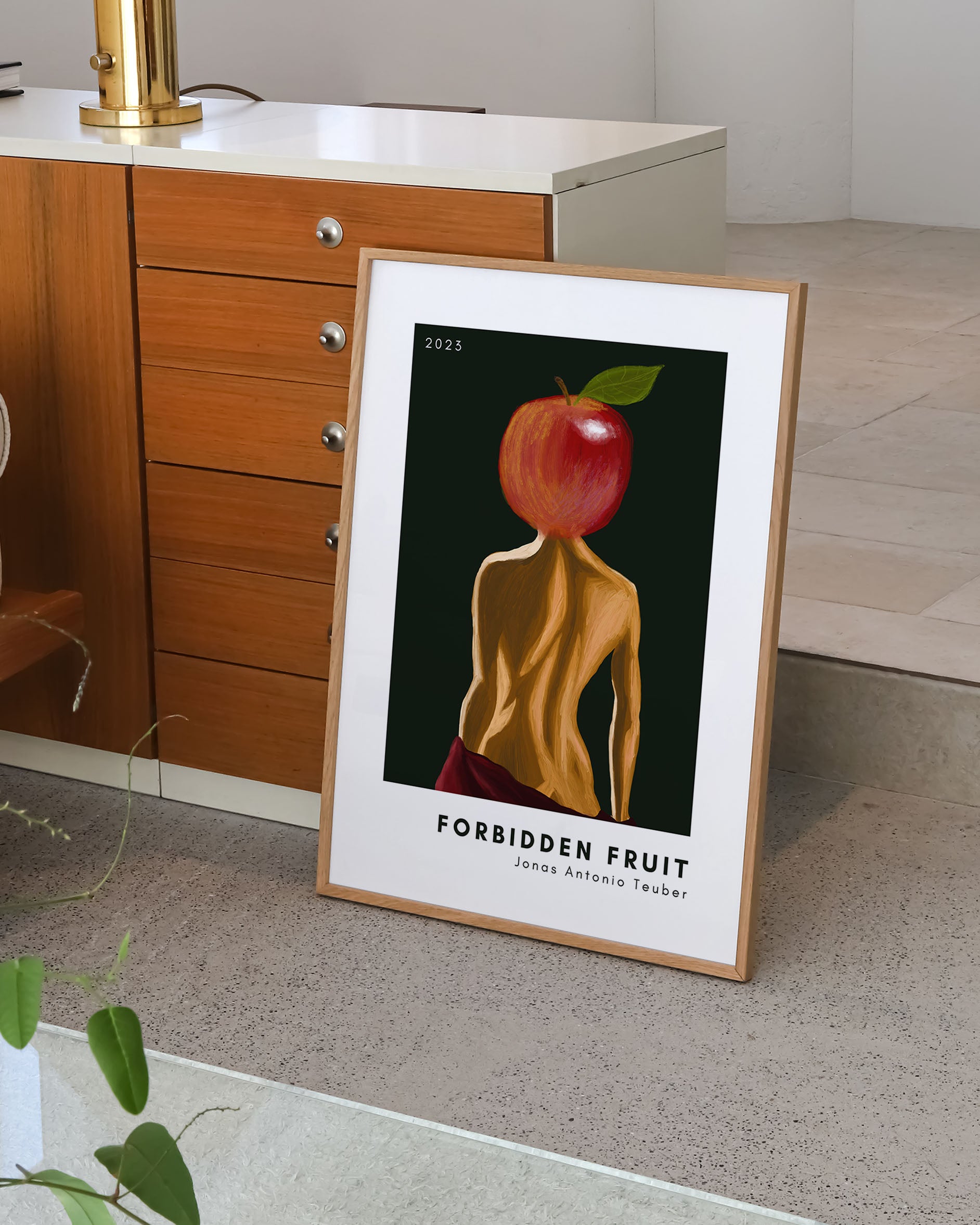 Forbidden Fruit Poster – FineArt Wandbild, moderne Kunst & Fine Art Print von Spawnd, handgefertigt & Made in Germany