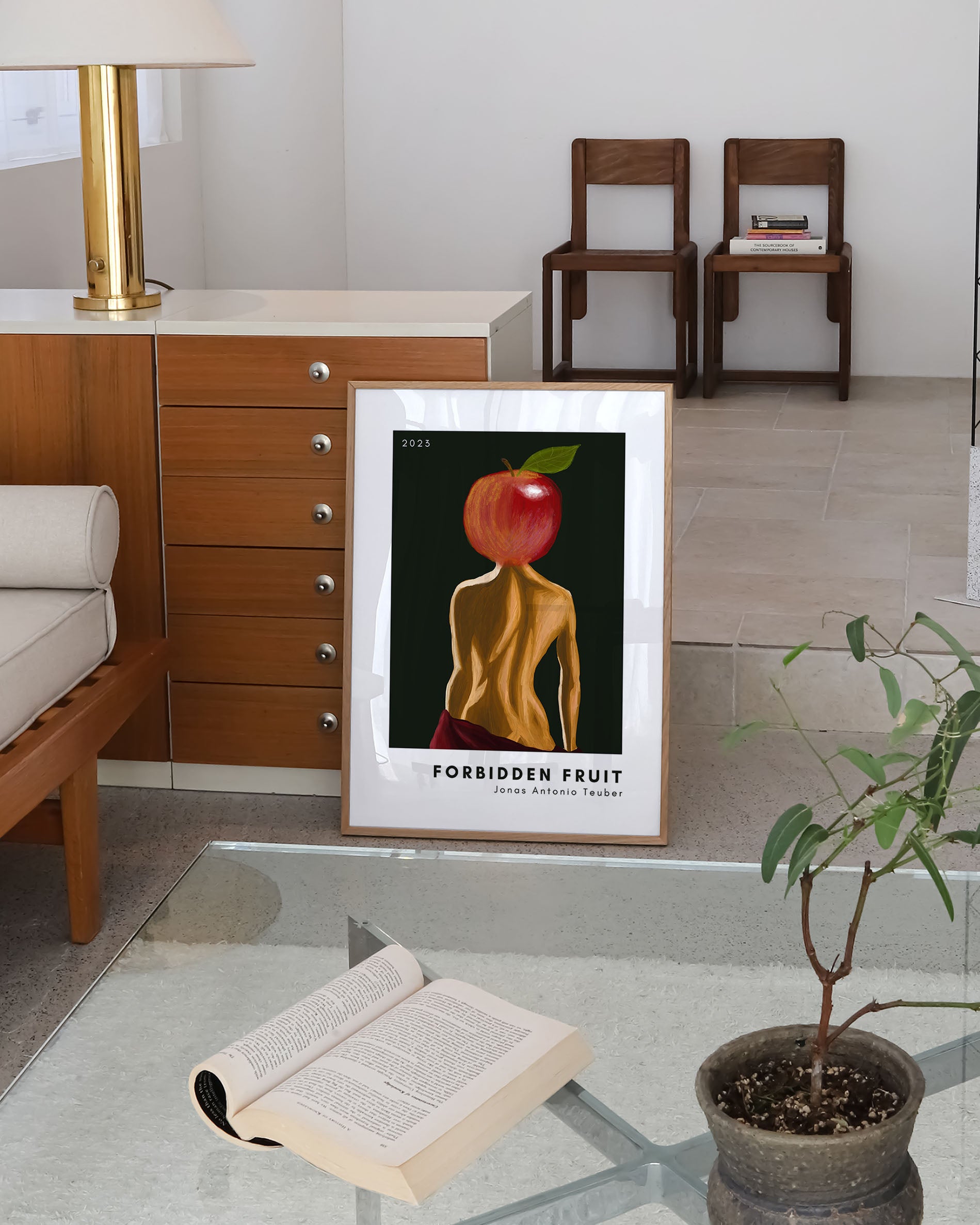 Forbidden Fruit Poster – FineArt Wandbild, moderne Kunst & Fine Art Print von Spawnd, handgefertigt & Made in Germany