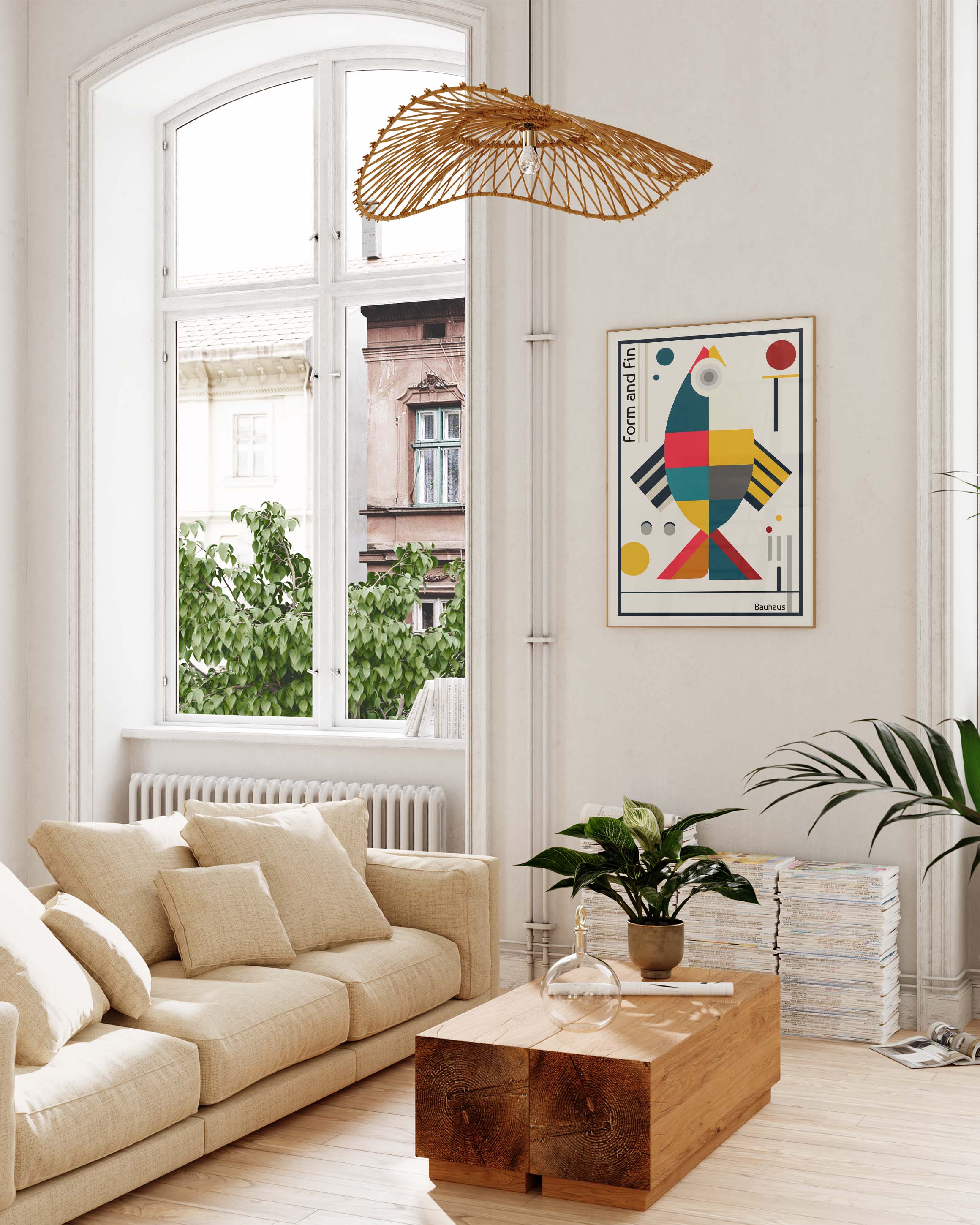 Form and Fin Poster – FineArt Wandbild, moderne Kunst & Fine Art Print von Spawnd, handgefertigt & Made in Germany